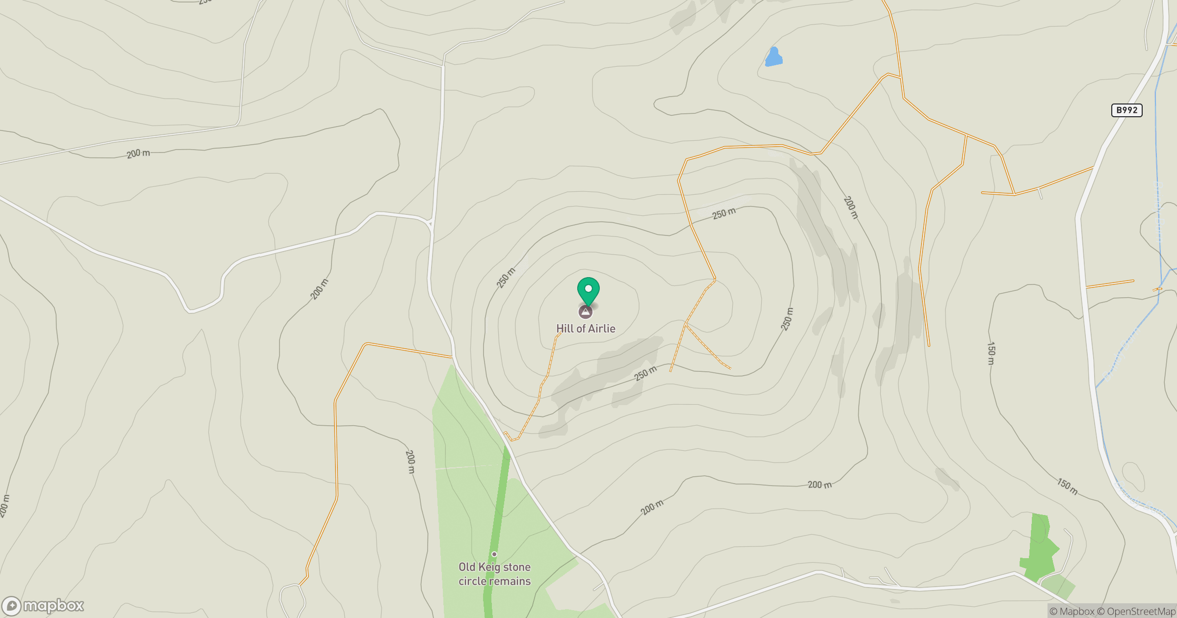 Hill of Airlie location map