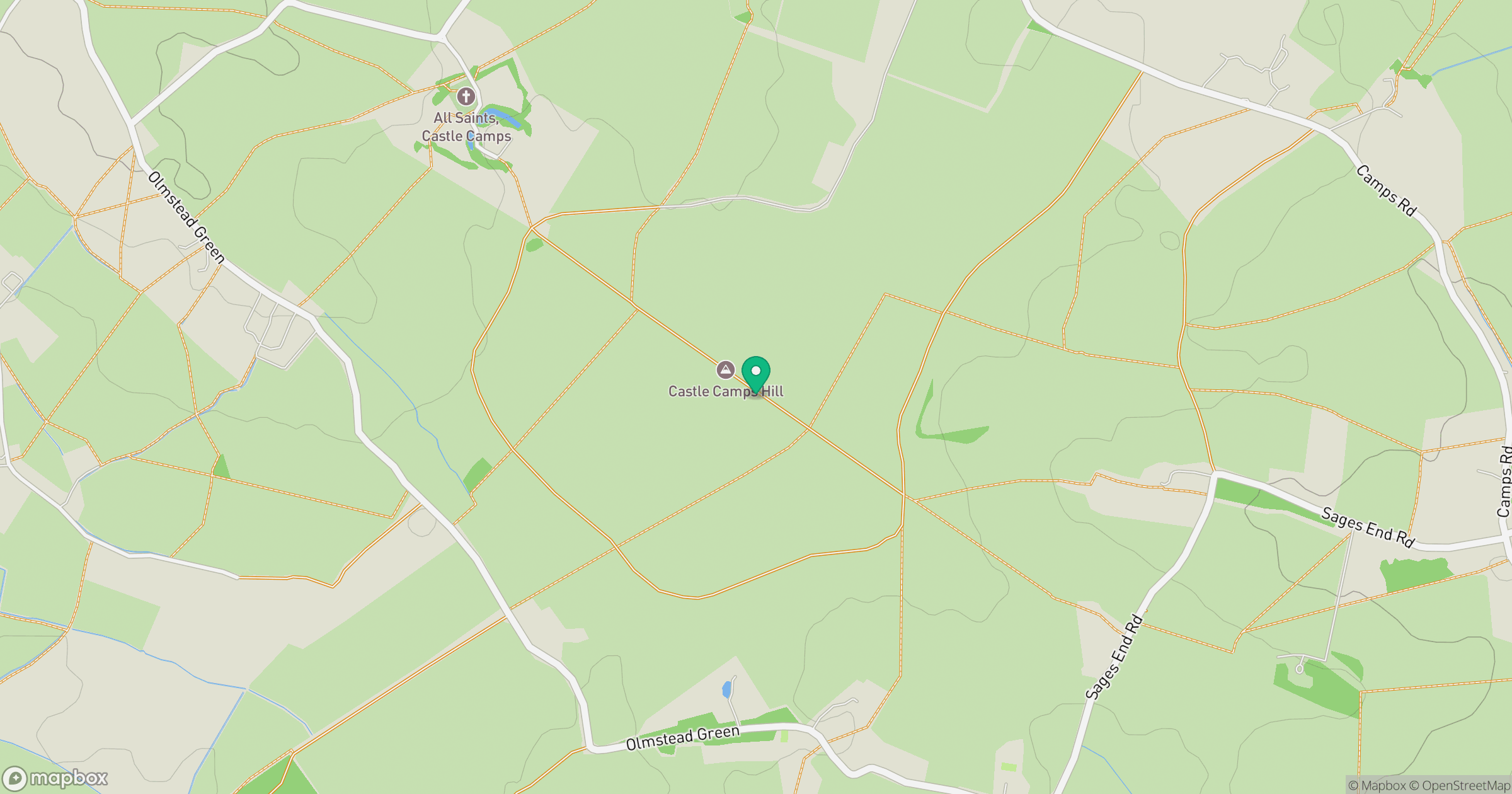 Castle Camps airfield location map