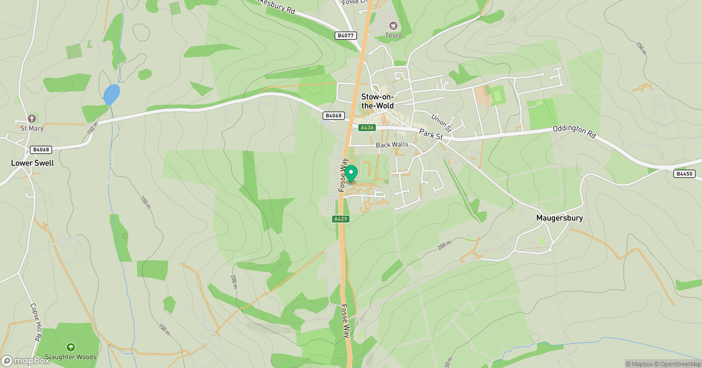 Stow-on-the-Wold Hill location map