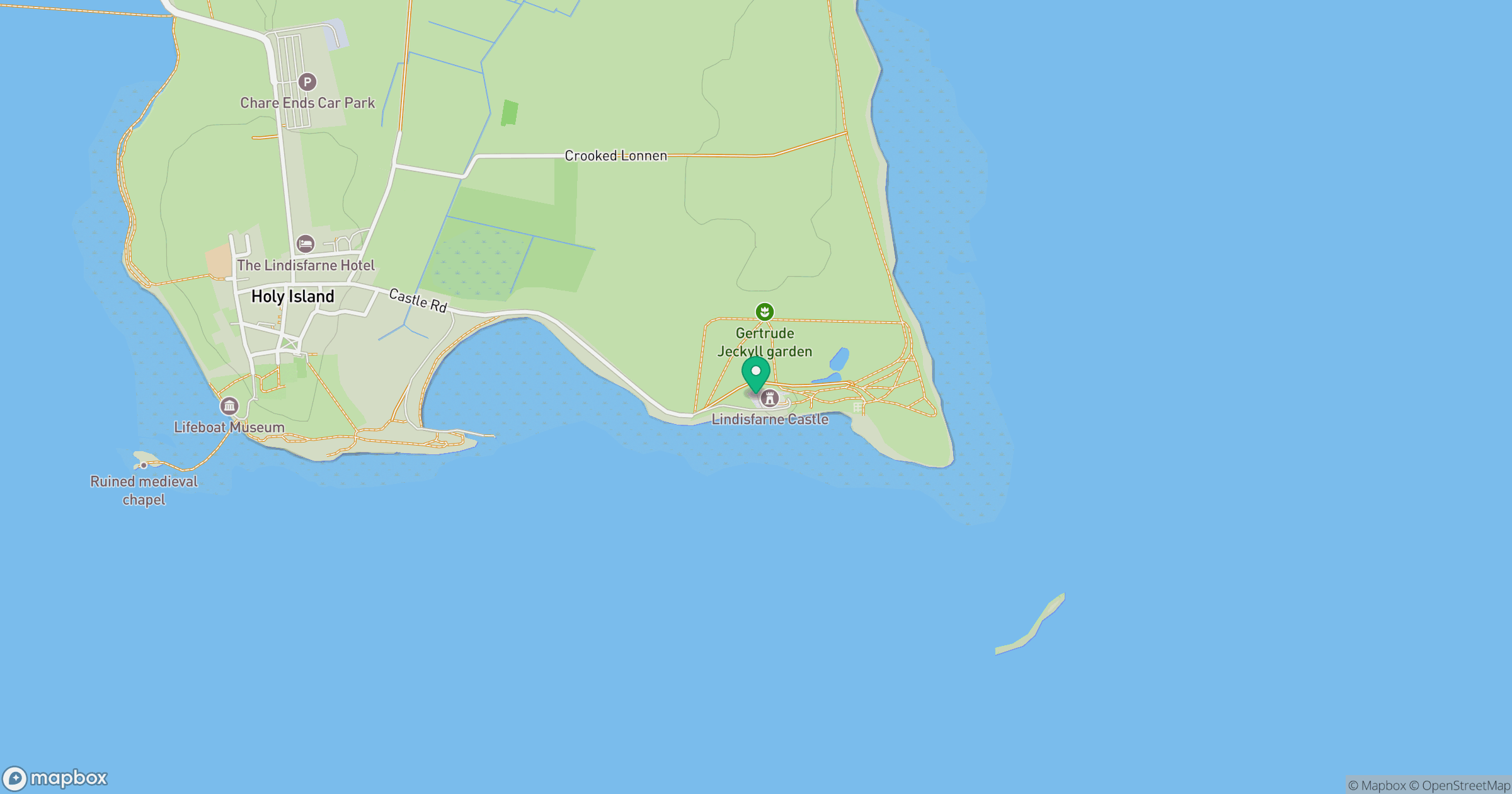Lindisfarne location map