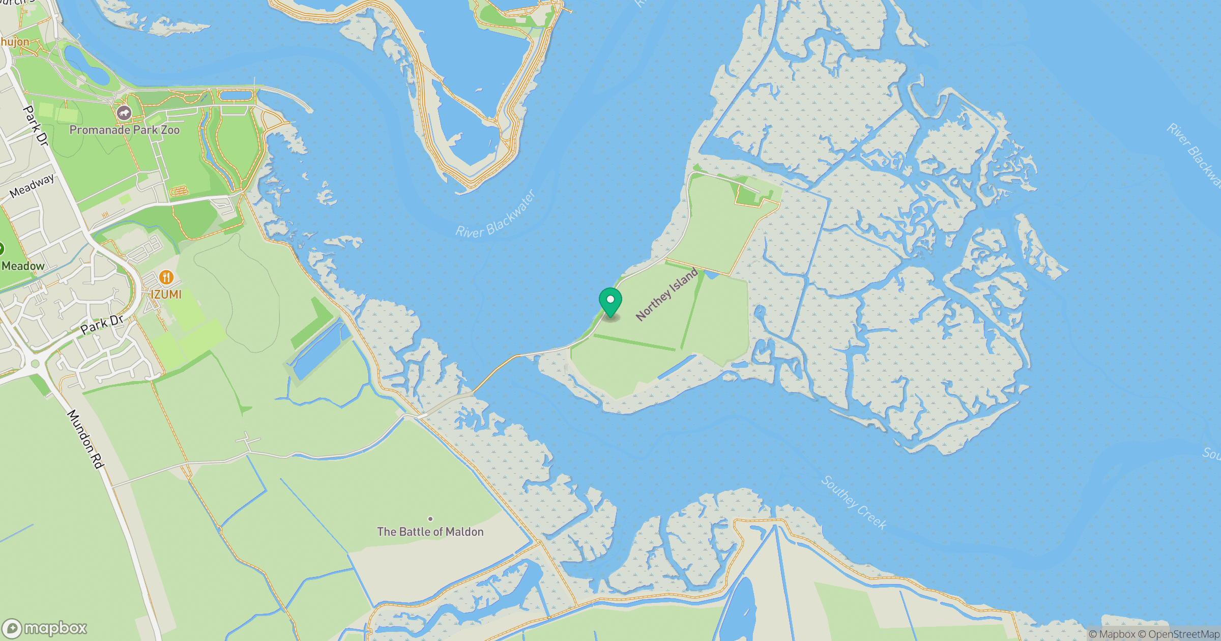 Northey Island location map