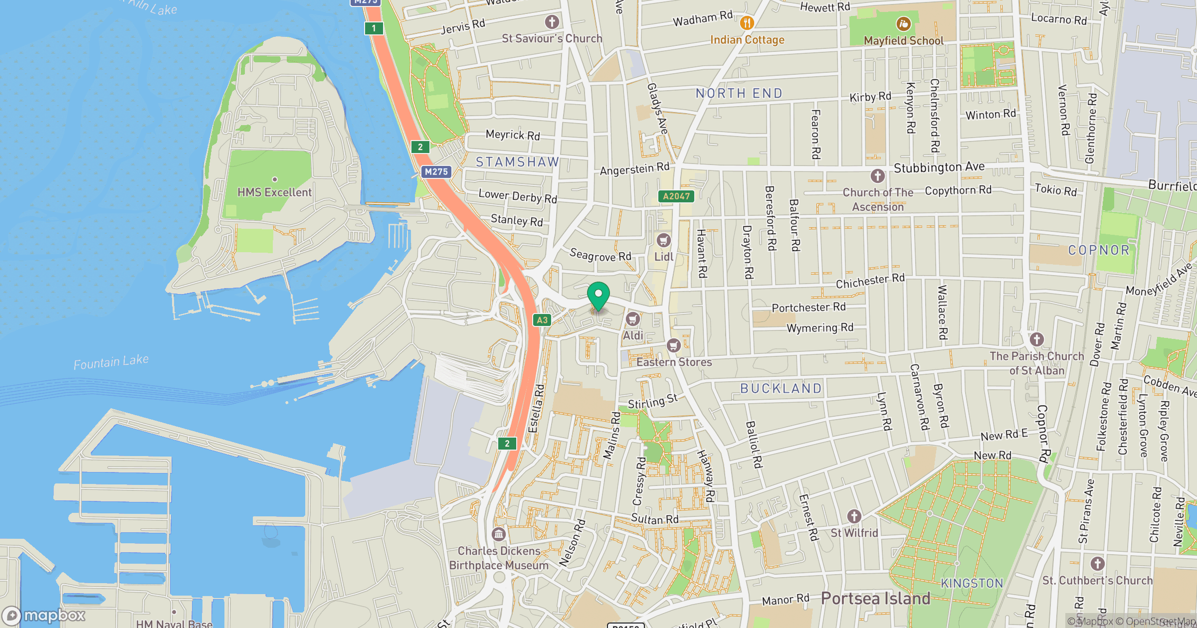 Portsea Island location map