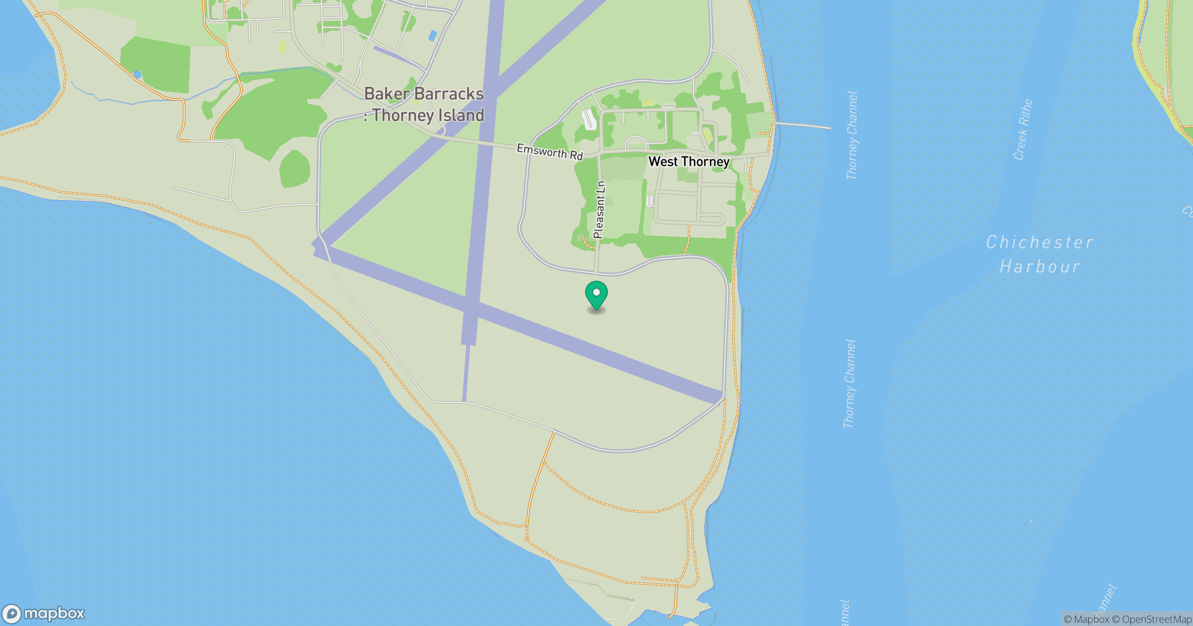 Thorney Island location map