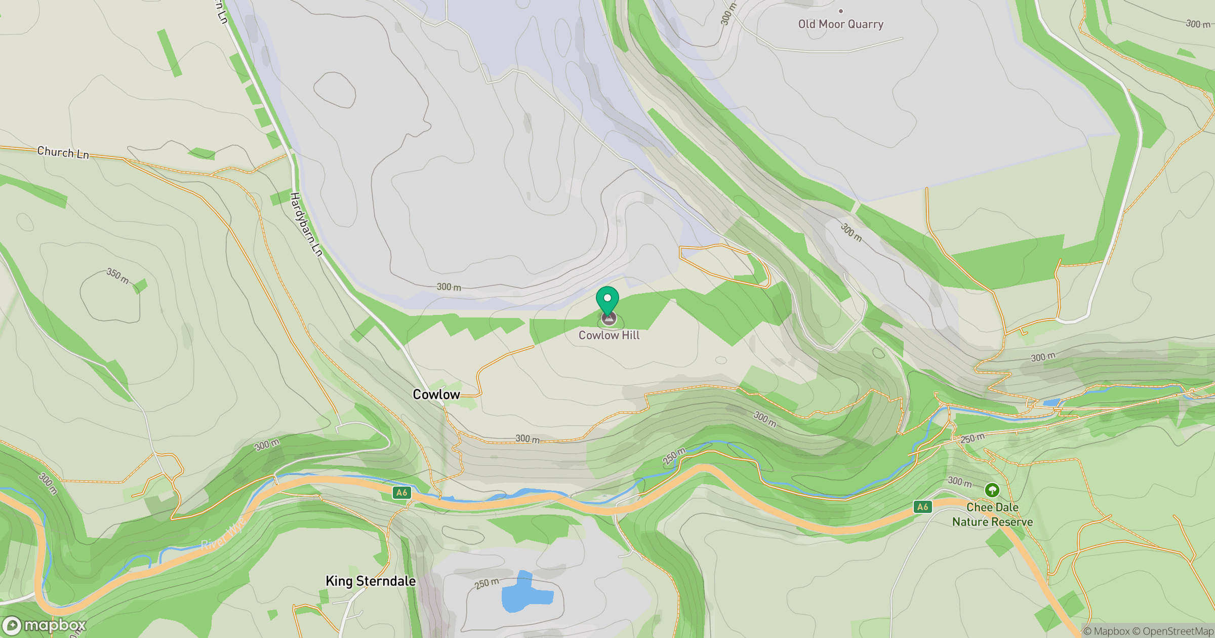 Cowlow Hill location map