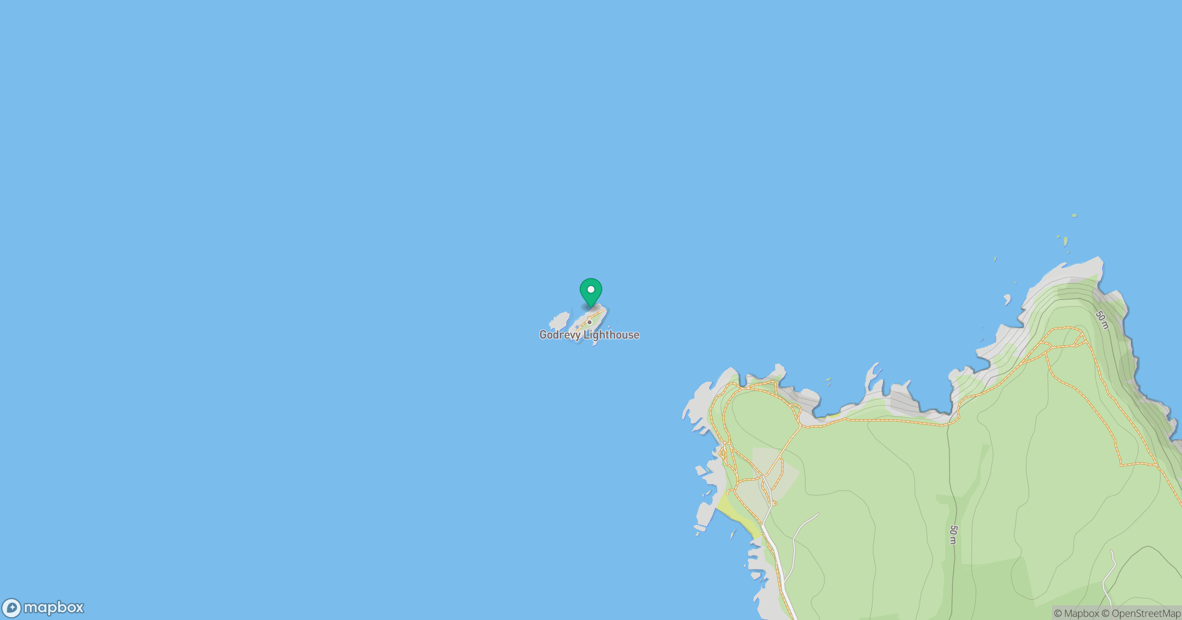 Godrevy Island location map