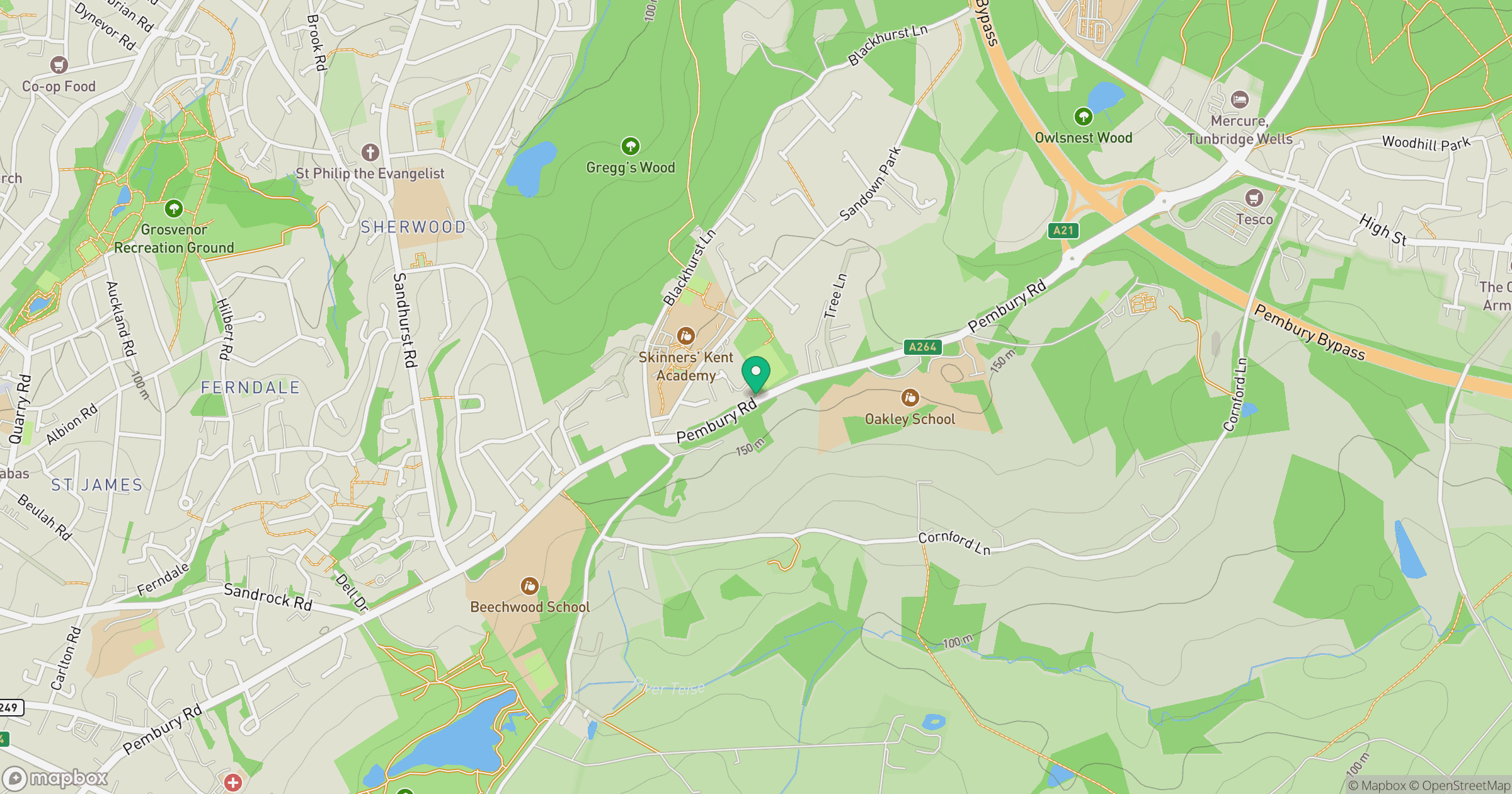Sandown Park location map