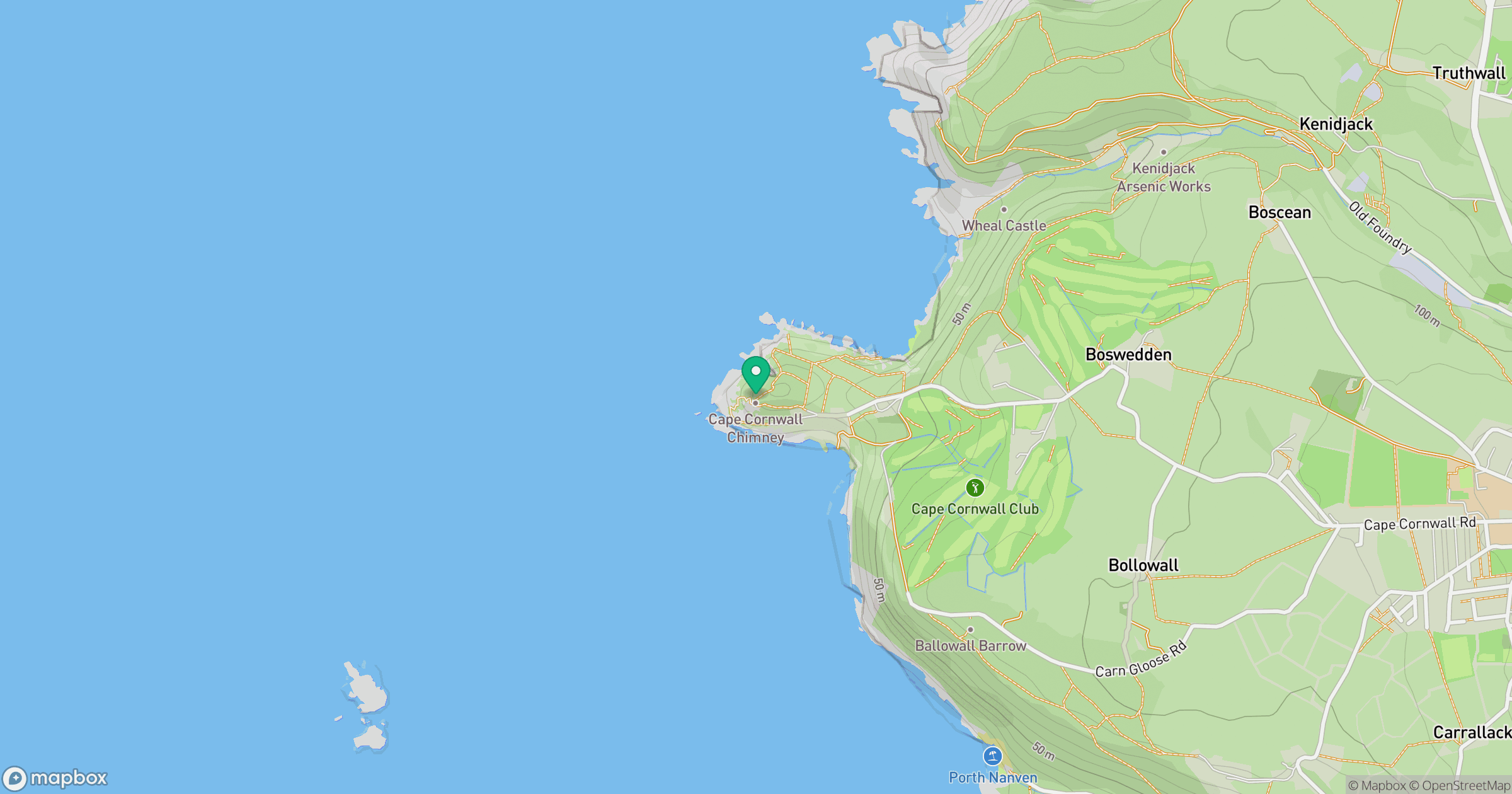 Cape Cornwall location map