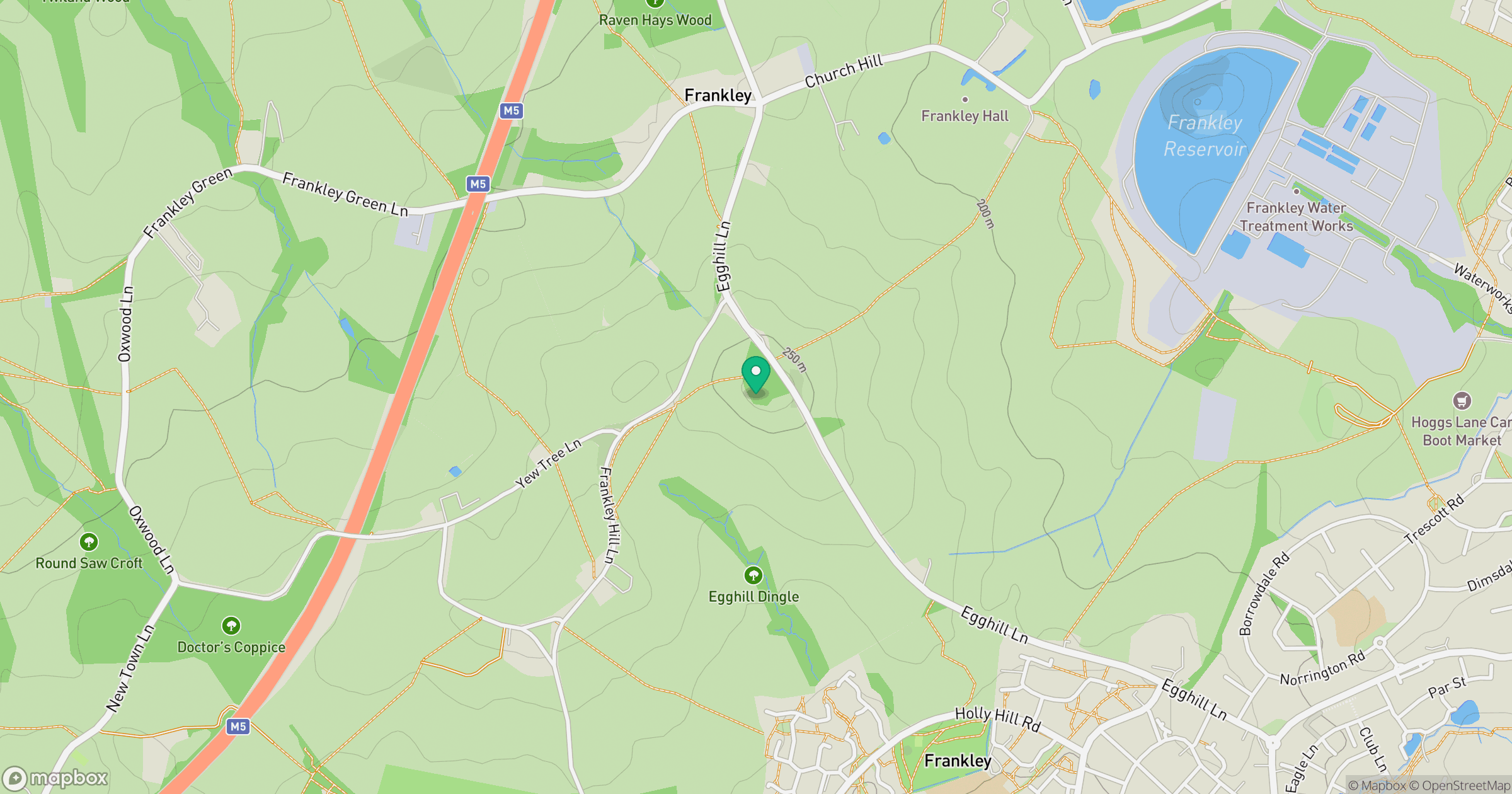 Frankley Beeches location map