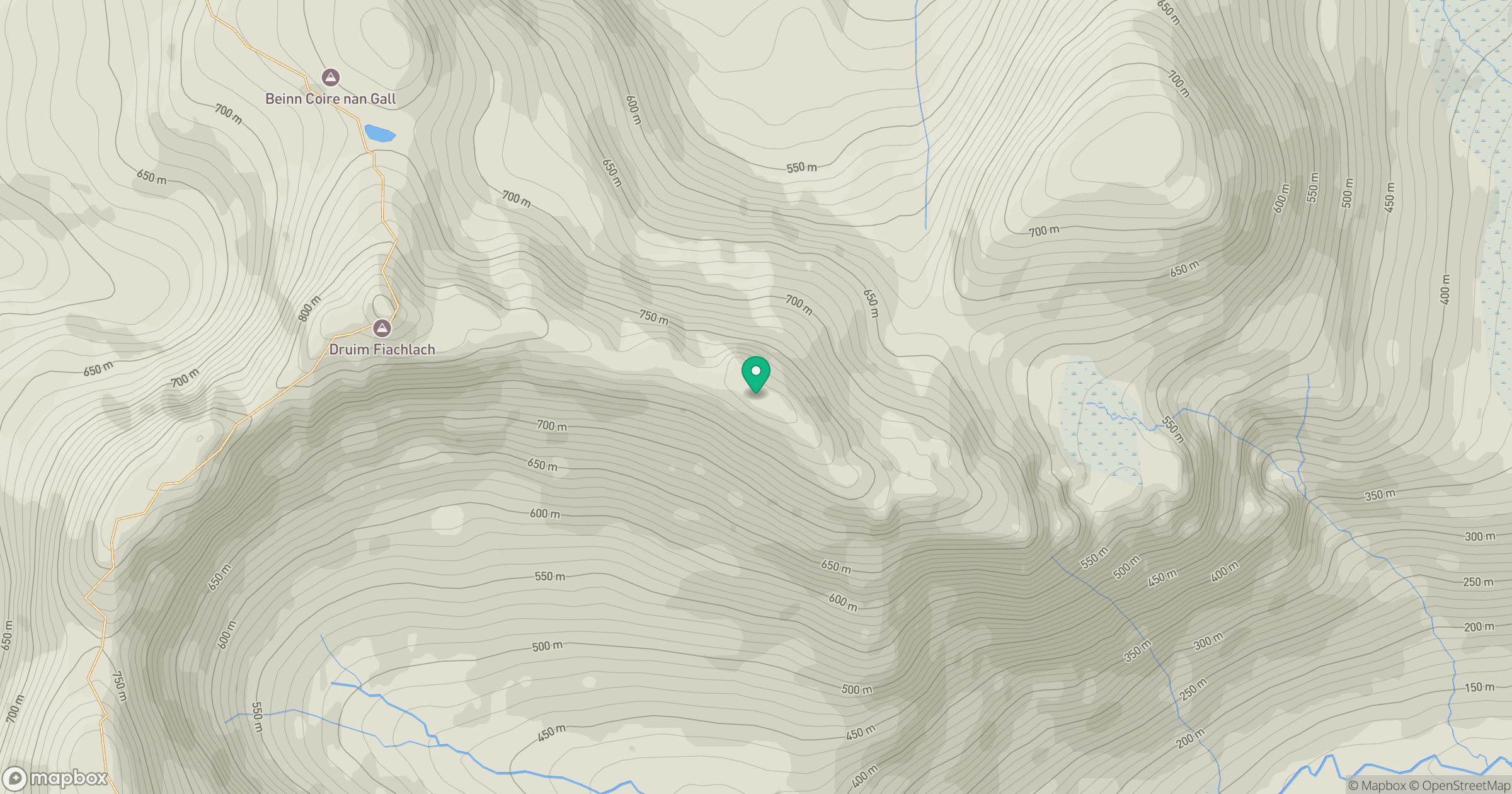 Druim Fiaclach East Top location map