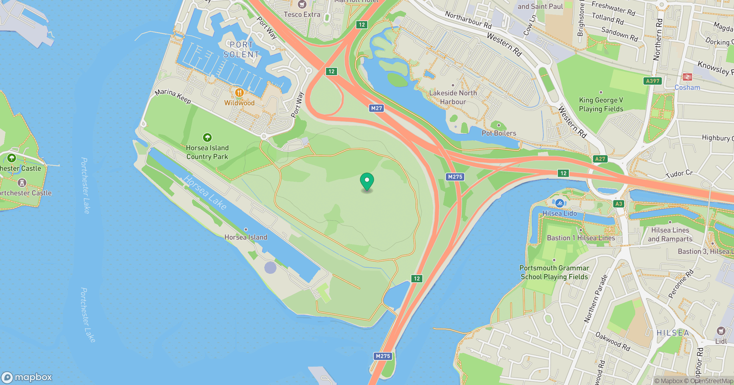Horsea Island location map