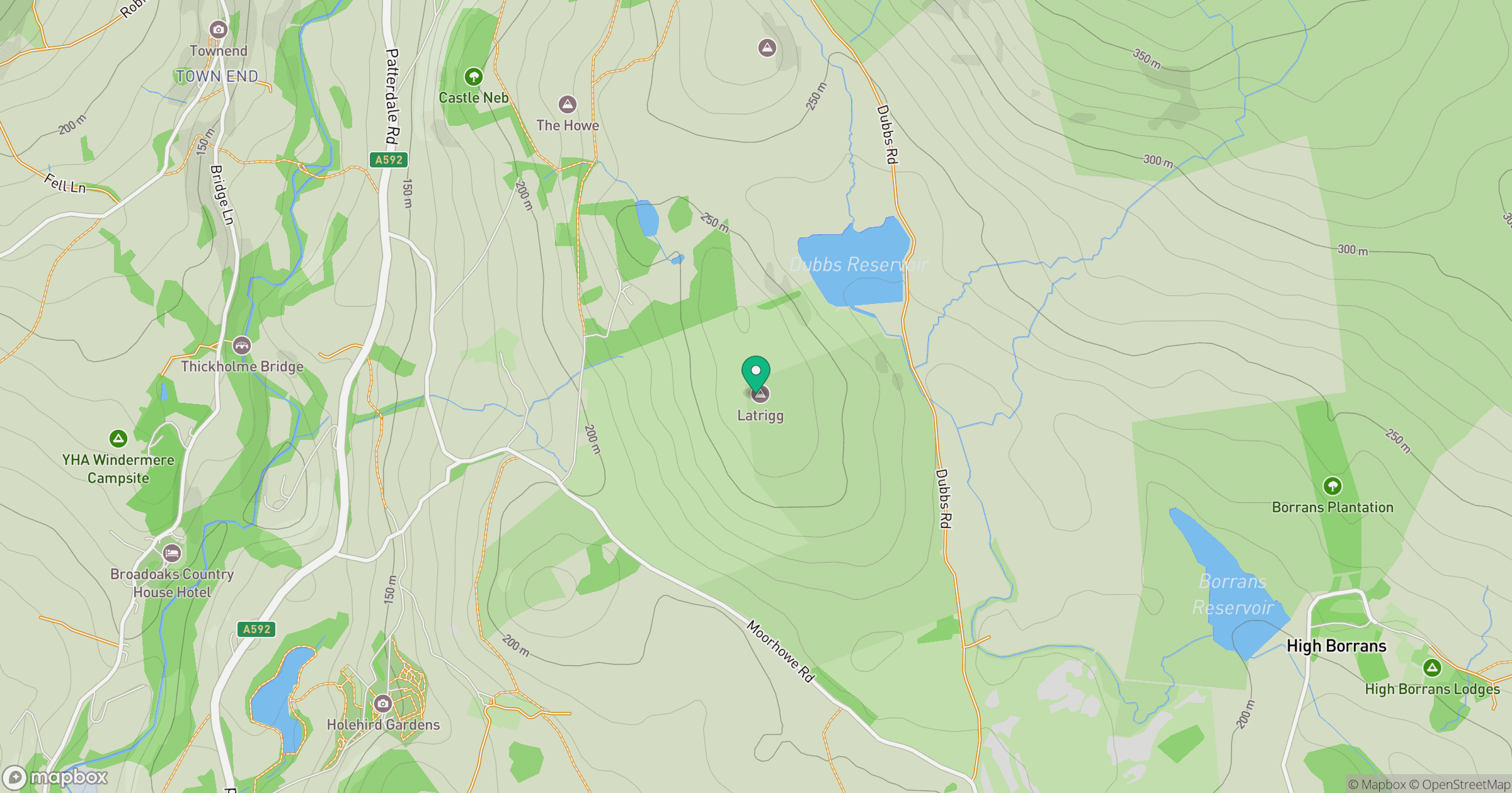 Latrigg location map