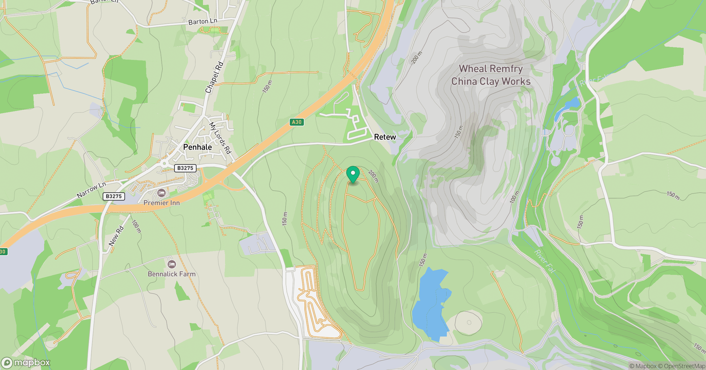 Penhale Hill location map