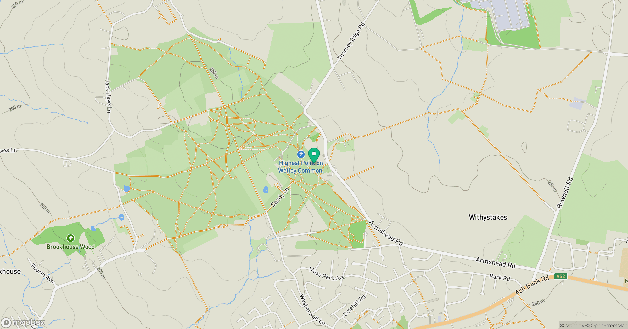Wetley Moor location map