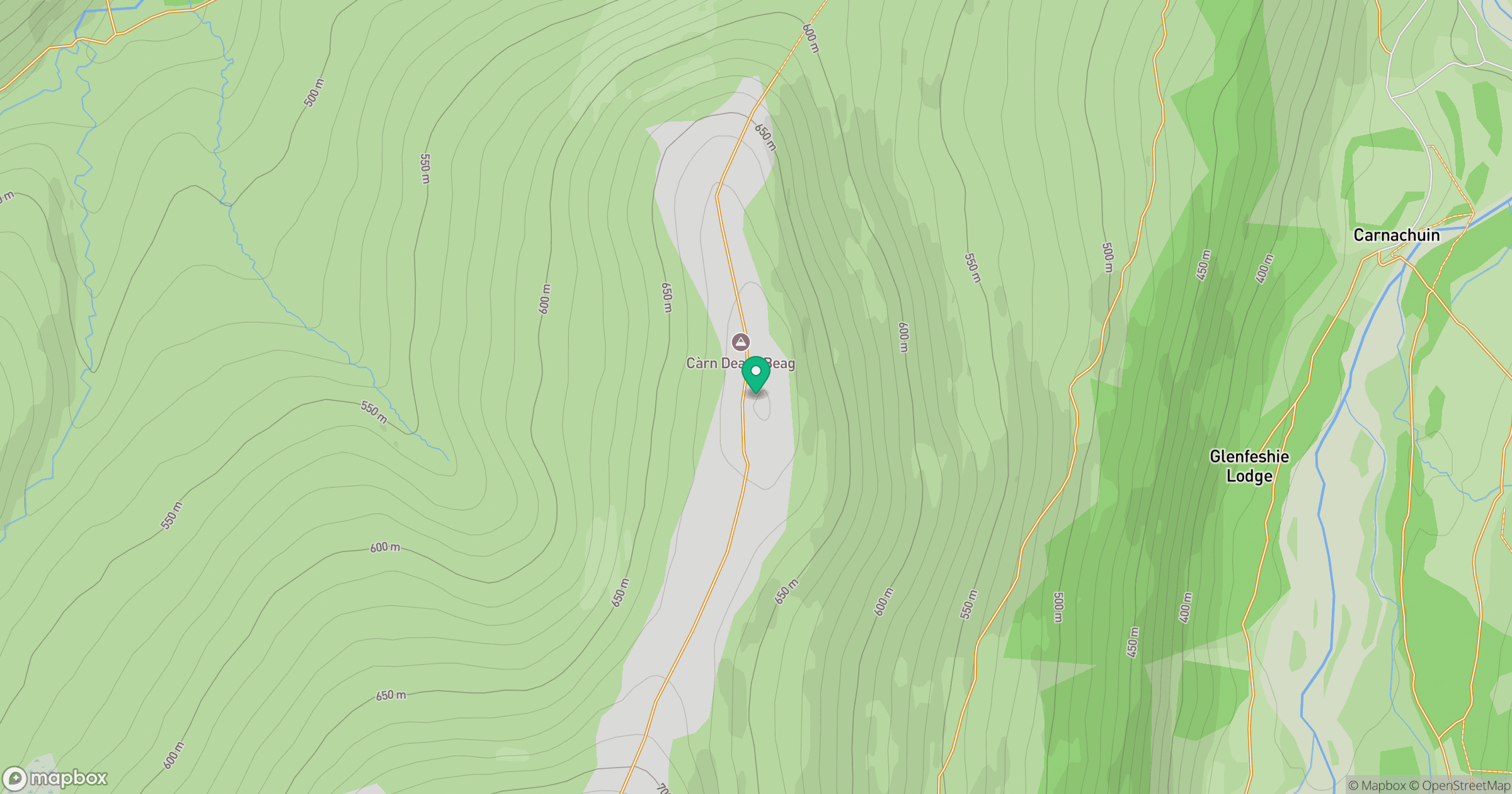 Carn Dearg Beag location map