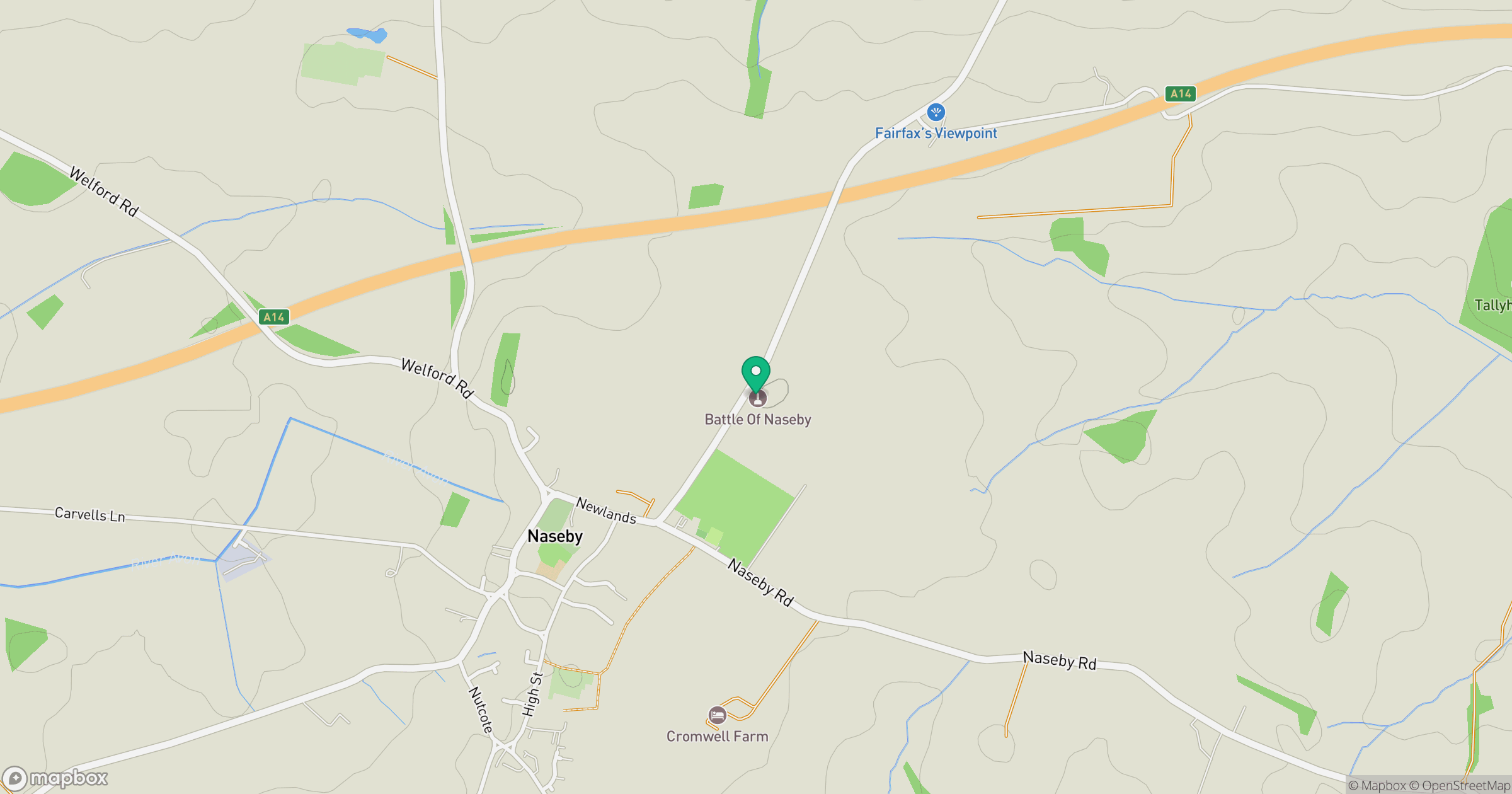 Naseby Hill location map