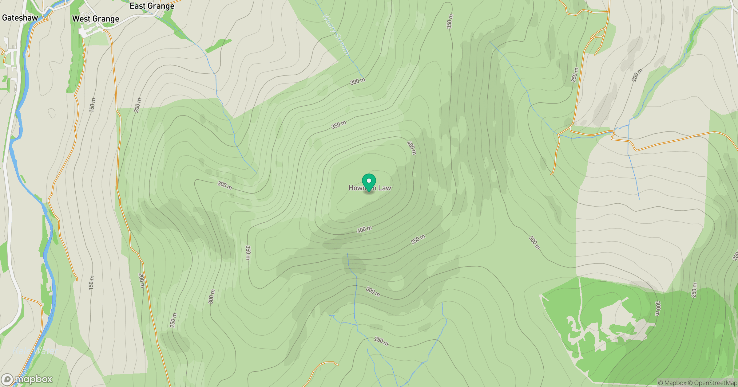 Hownam Law location map