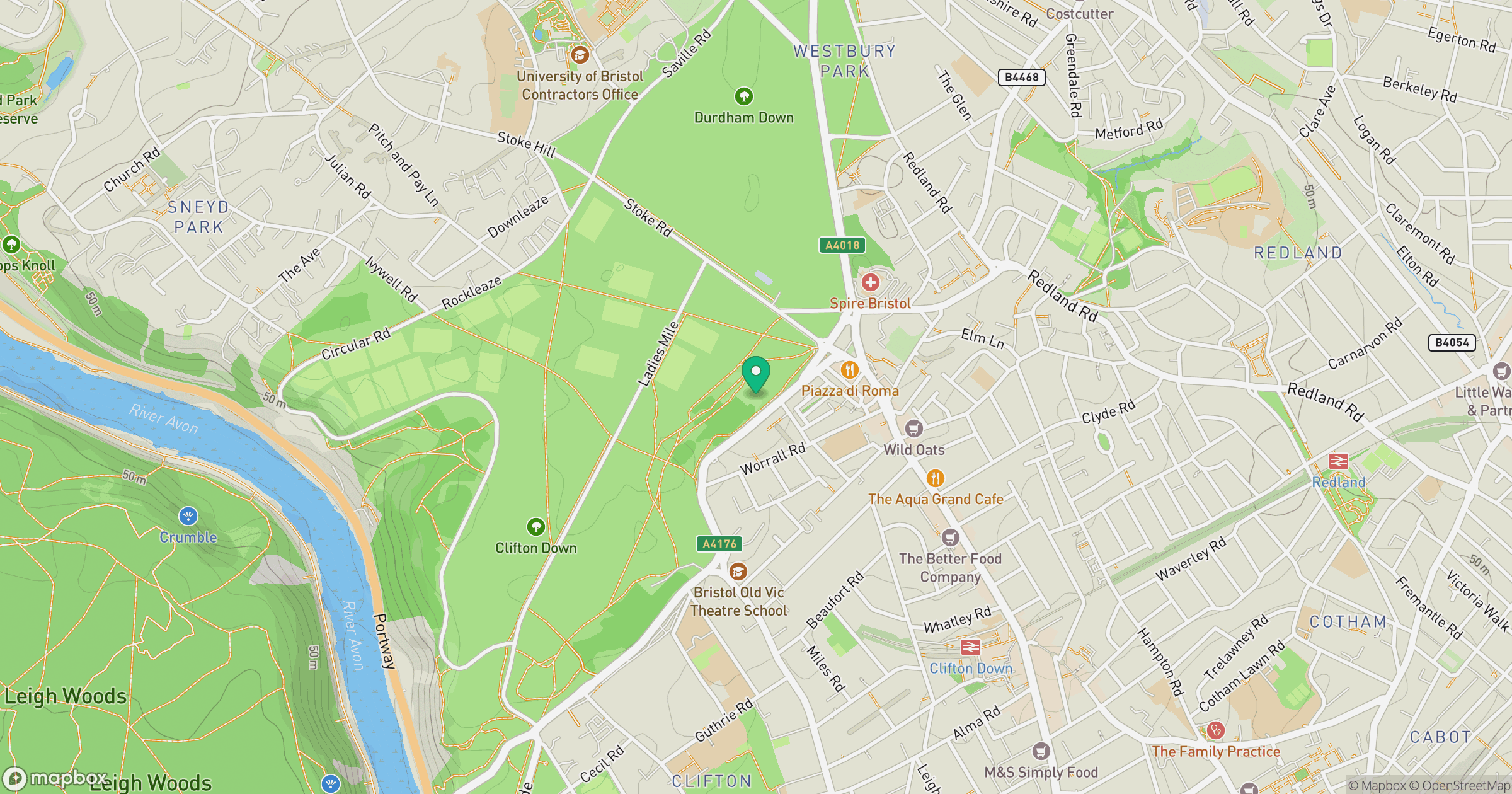 Durdham Down location map