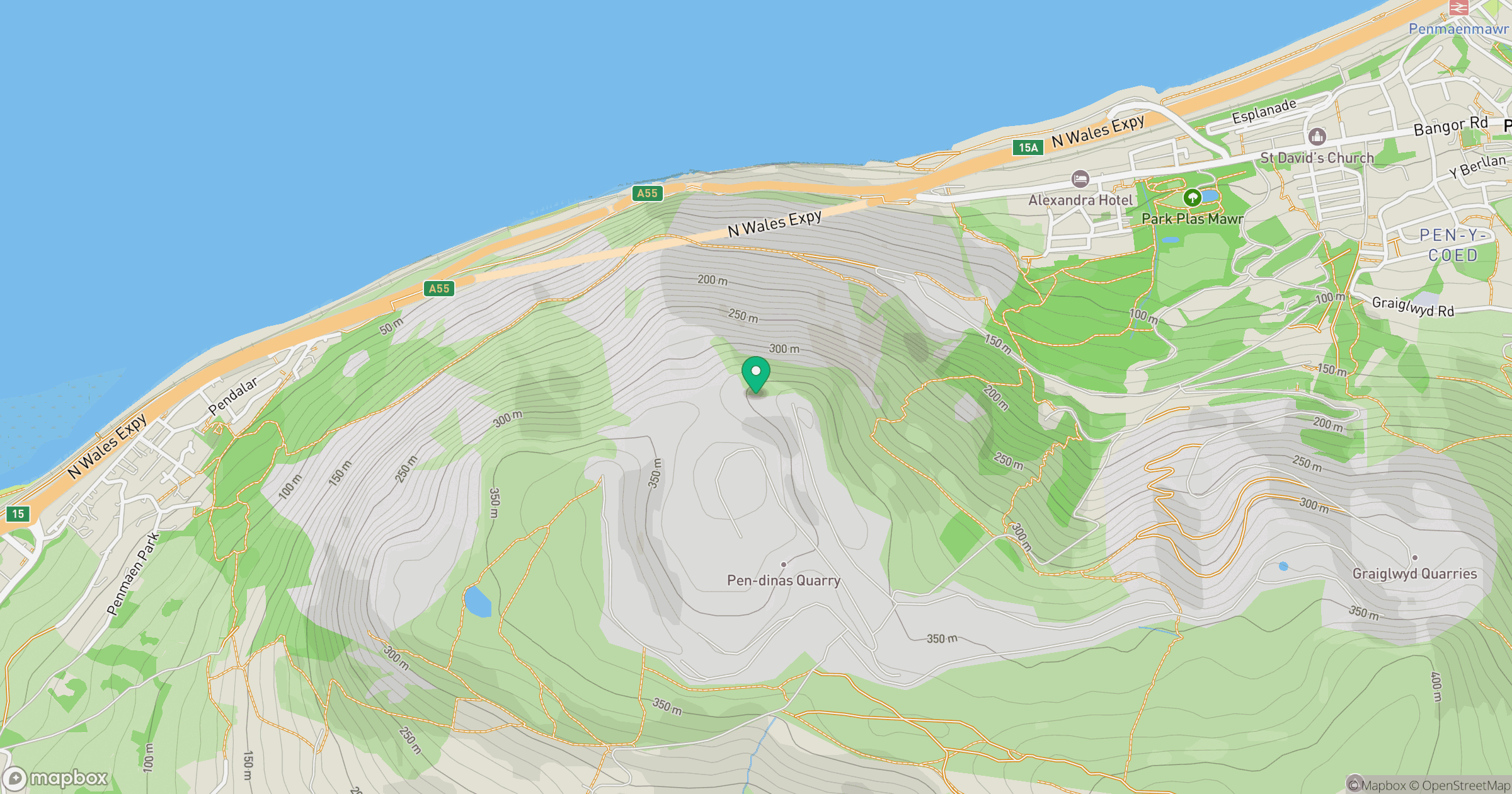 Penmaen Mawr location map