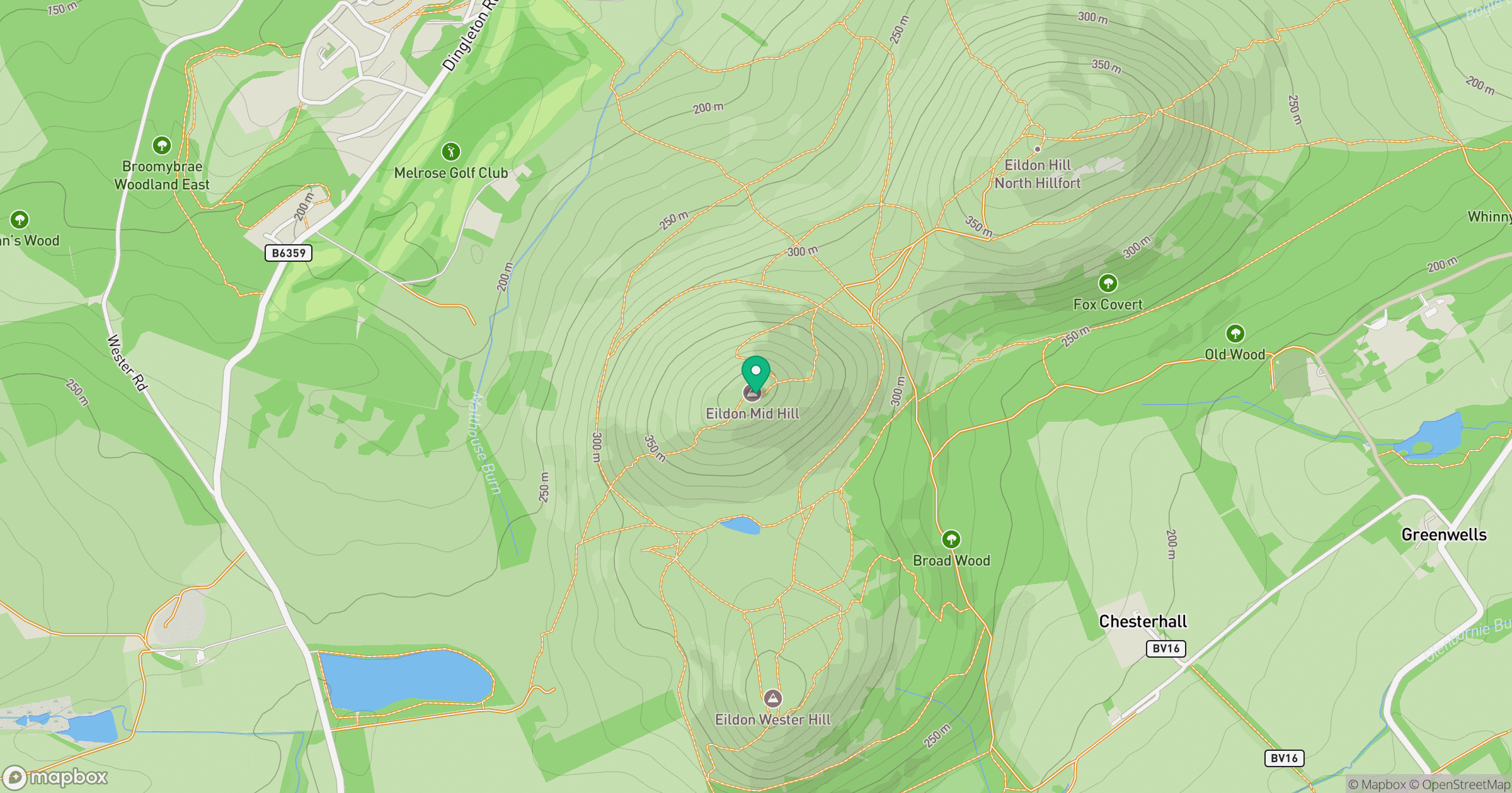 Eildon Mid Hill location map