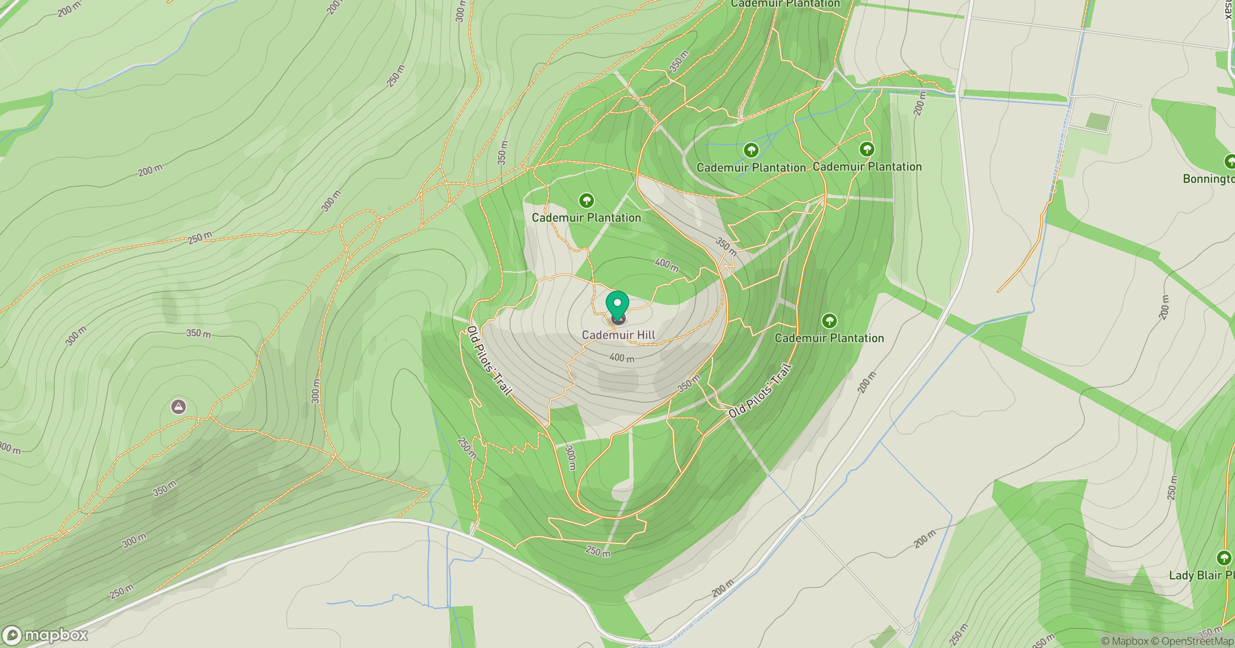 Cademuir Hill location map