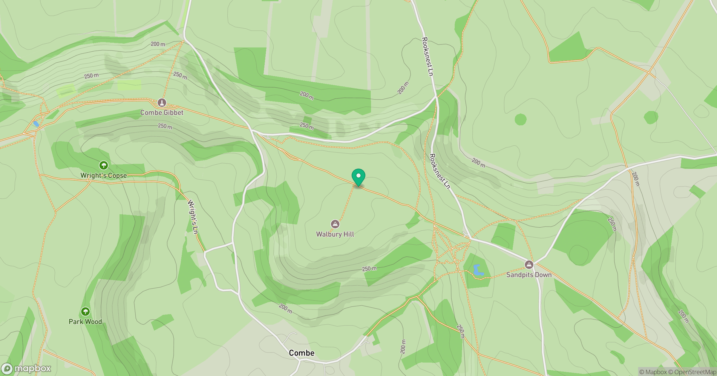 Walbury Hill (boundary) location map