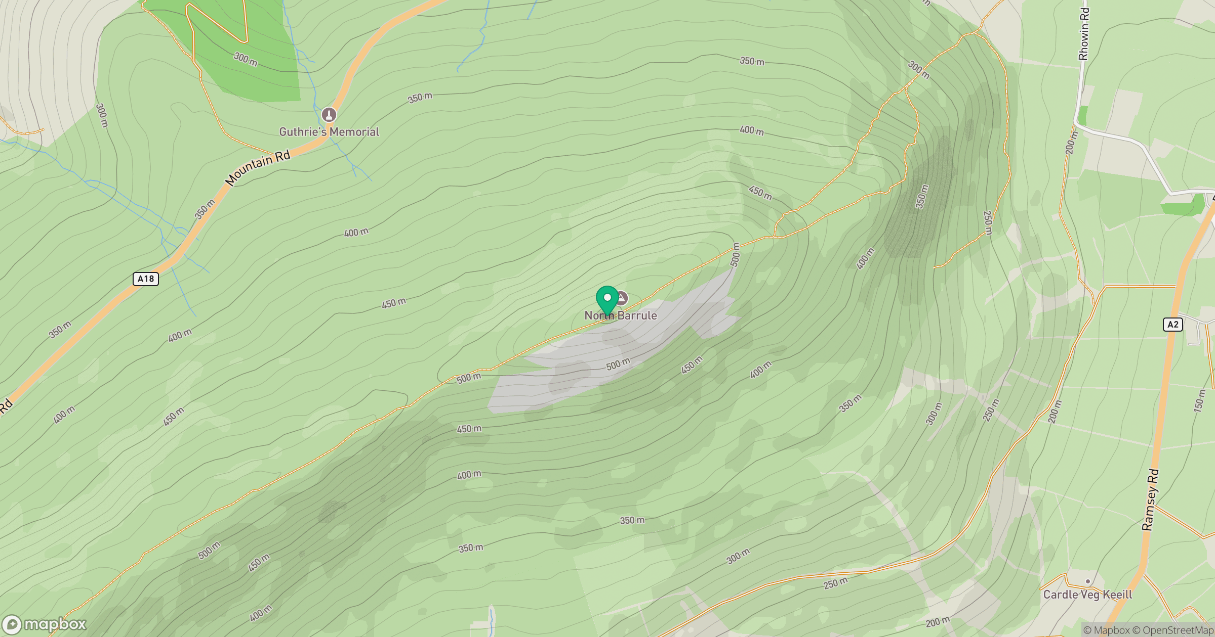 North Barrule location map