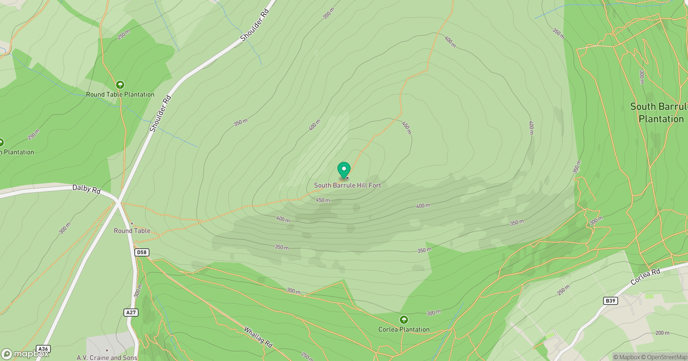 South Barrule location map