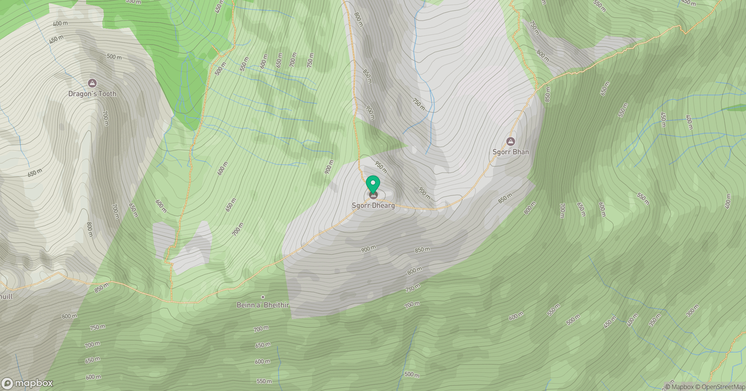 Beinn a' Bheithir - Sgorr Dhearg location map