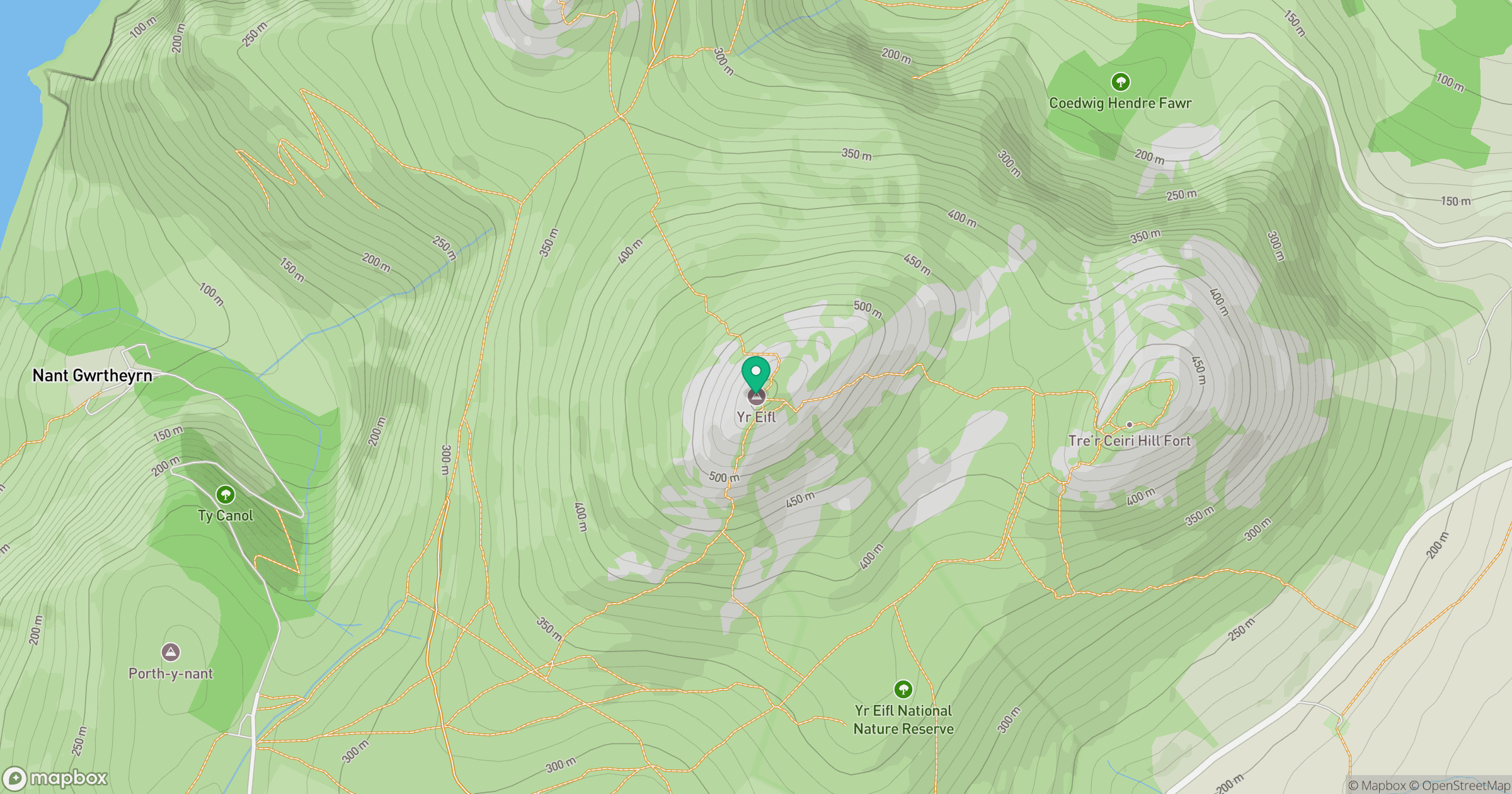 Yr Eifl location map