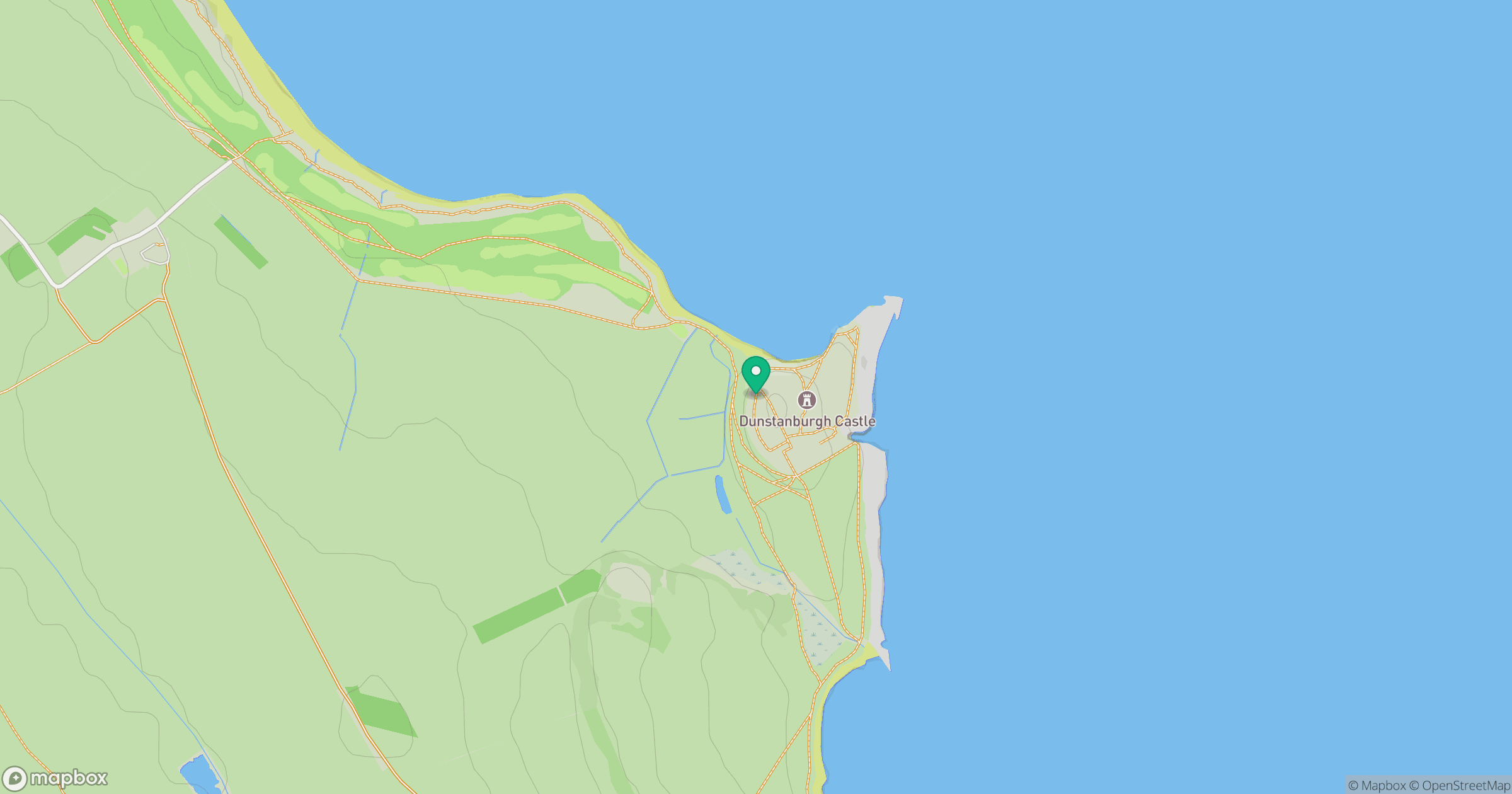 Dunstanburgh Castle location map
