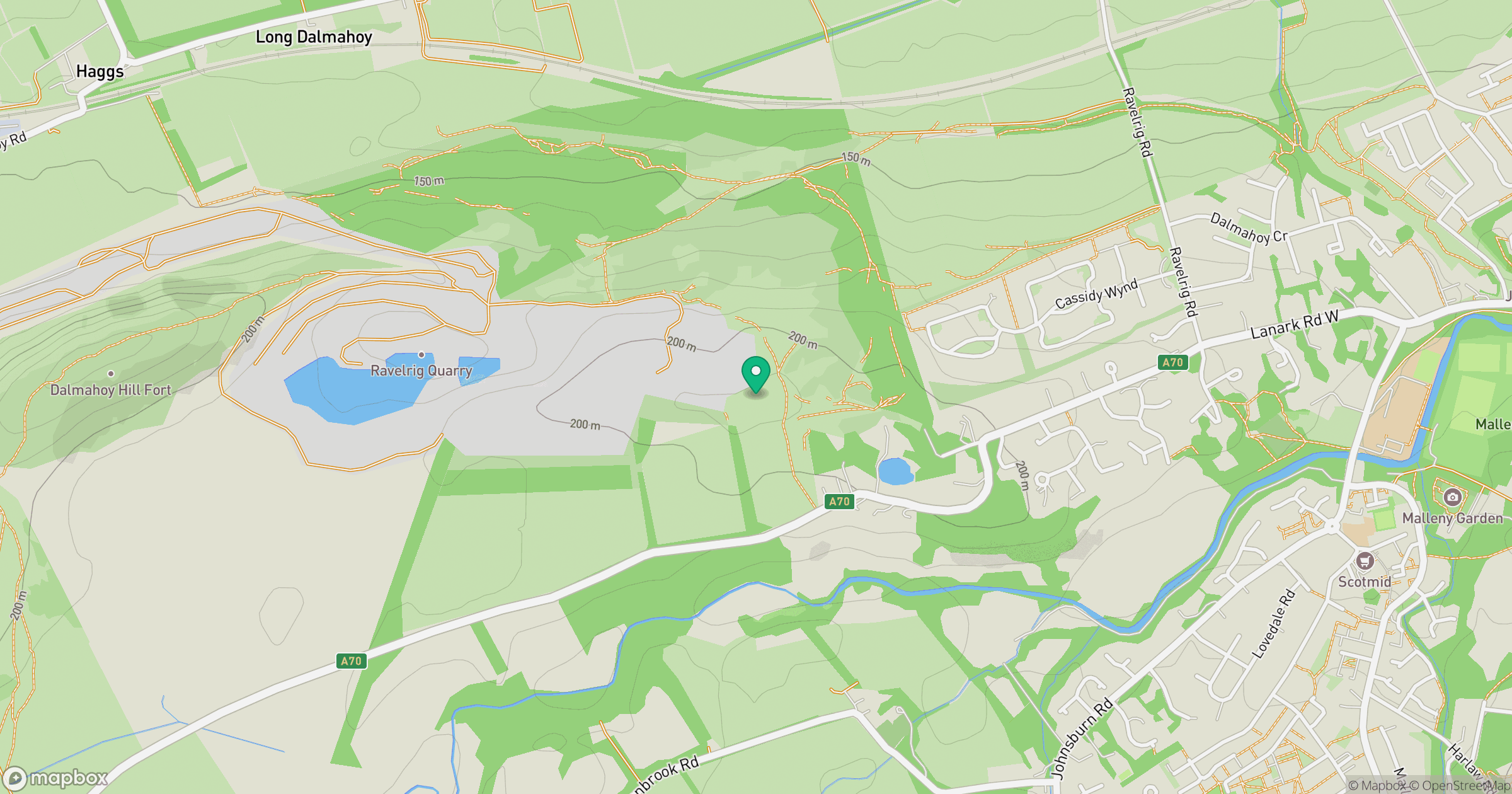 Ravelrig Hill location map
