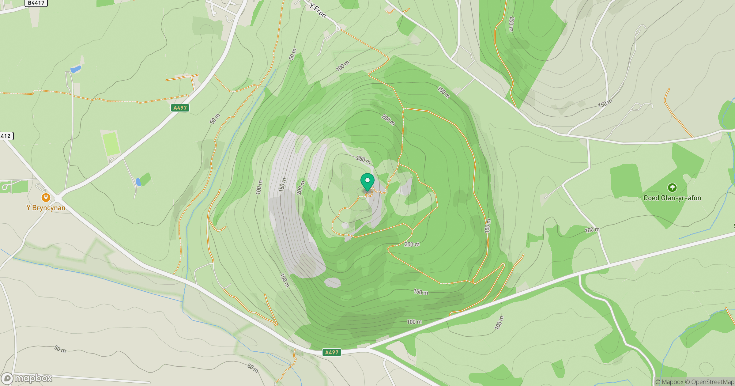 Garn Boduan location map