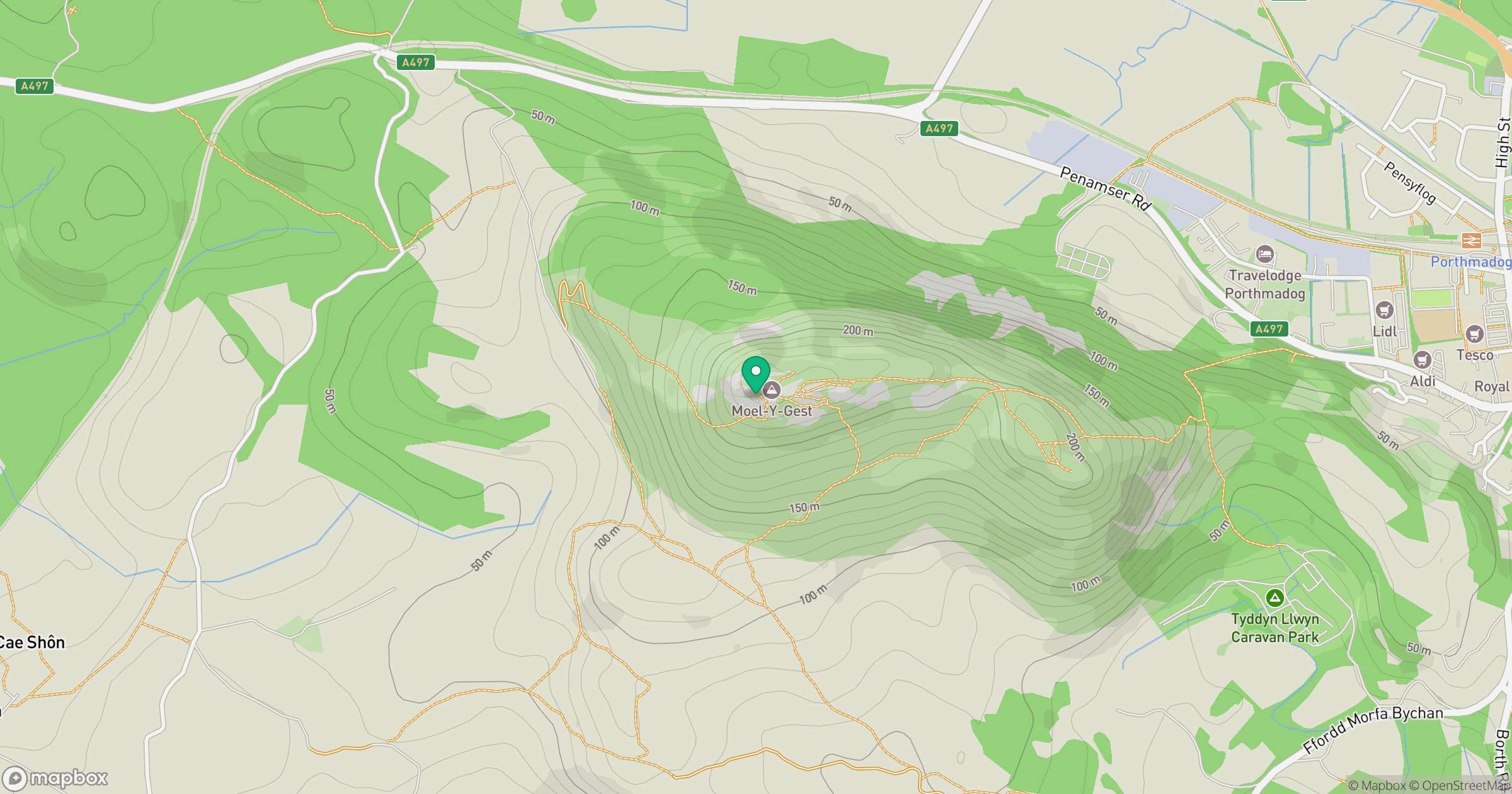 Moel-y-Gest location map