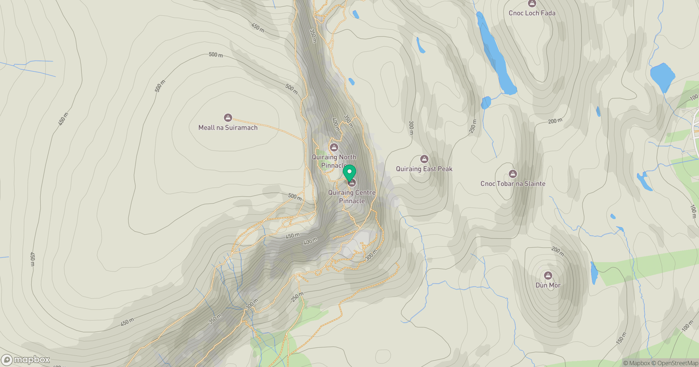 Quiraing Centre Peak location map
