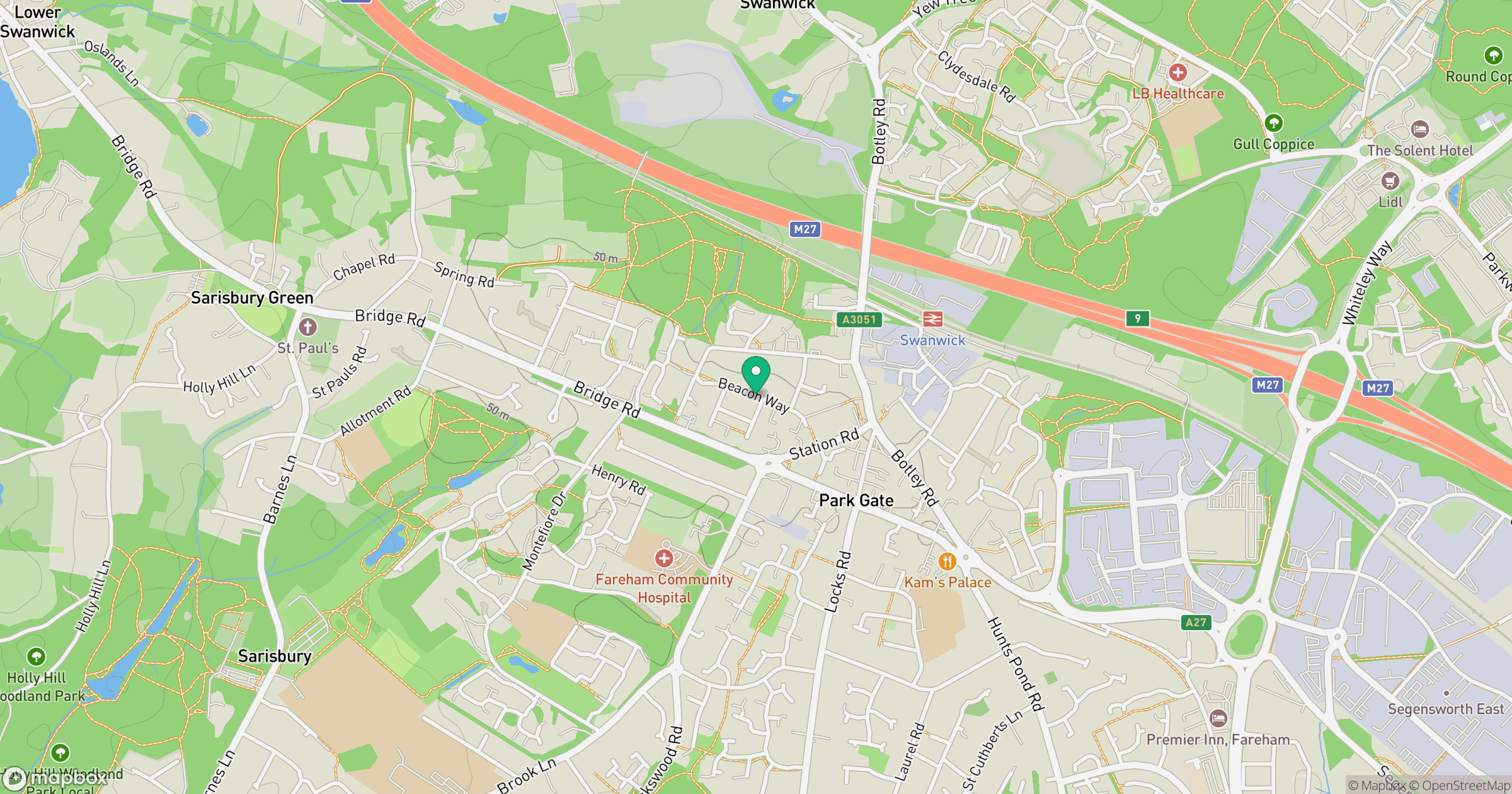 Beacon Hill location map
