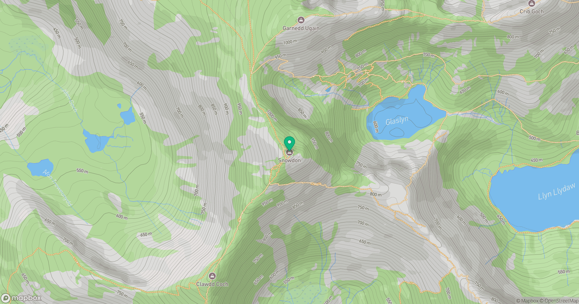 Snowdon - Yr Wyddfa location map