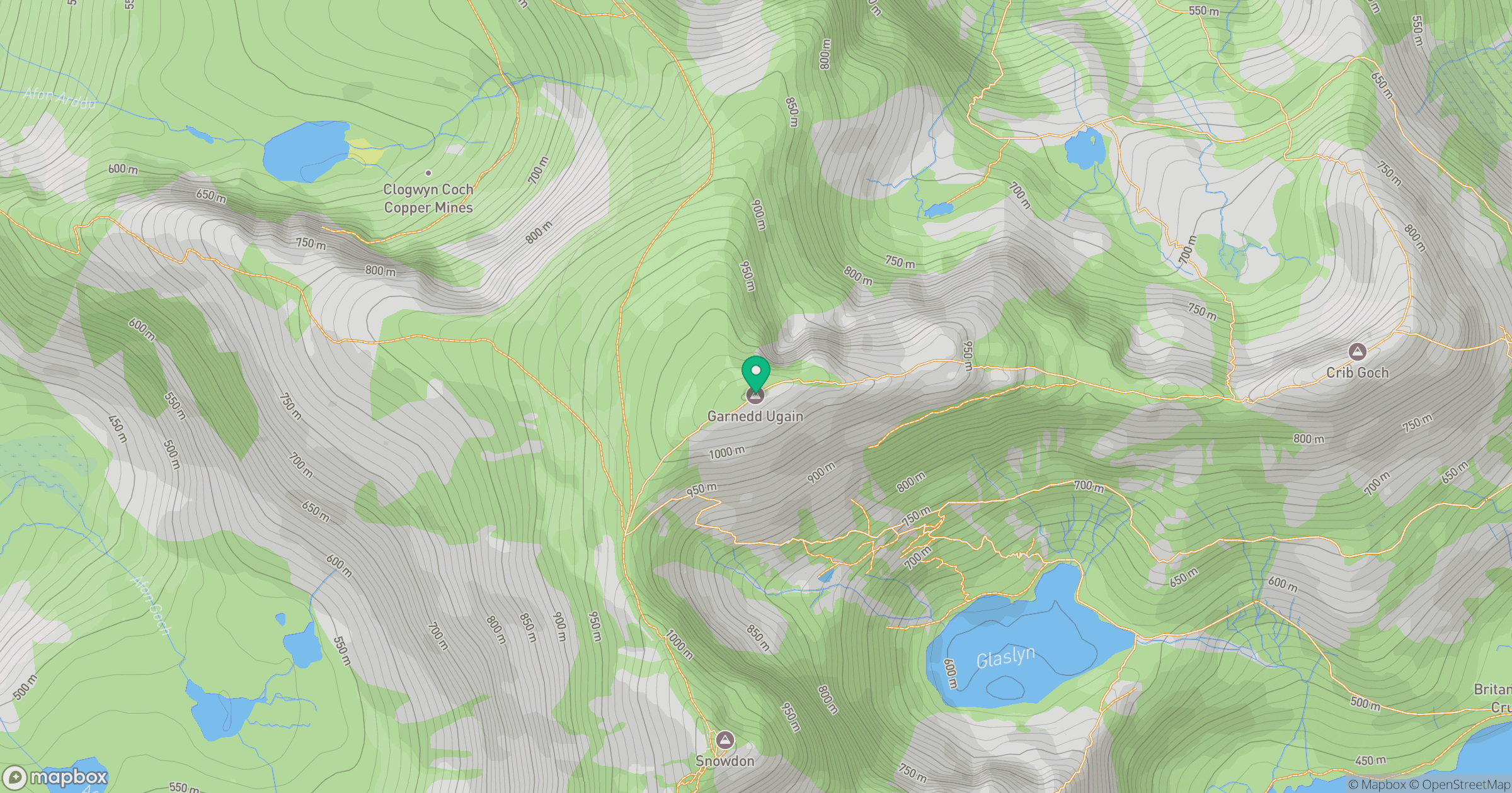 Crib y Ddysgl location map