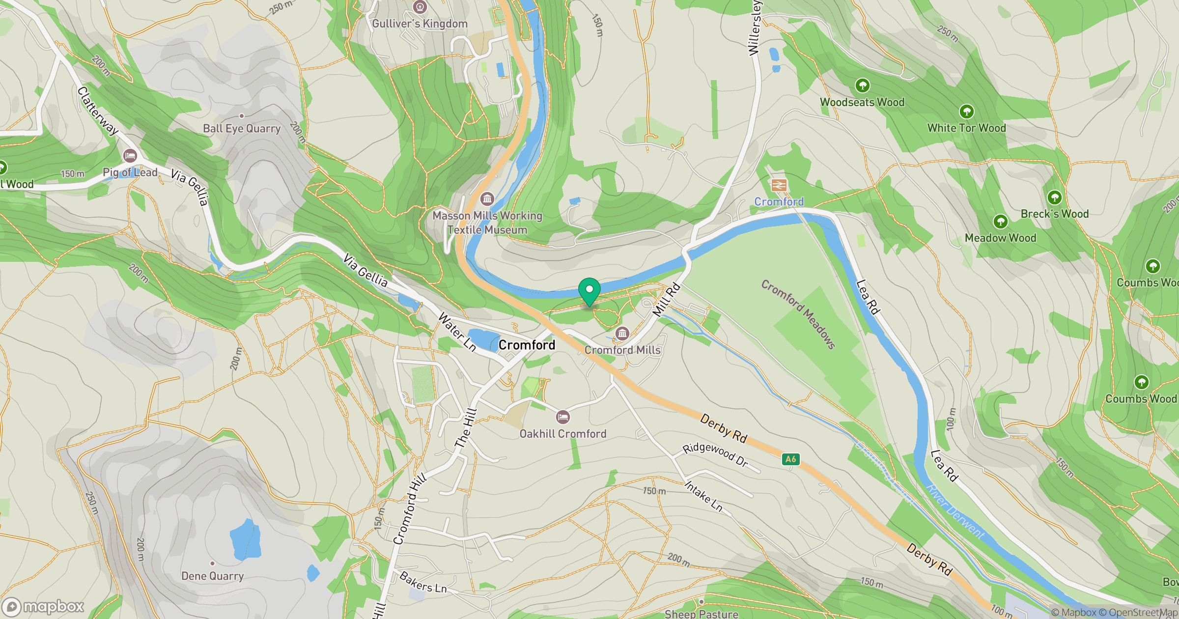 Scarthin Rock location map