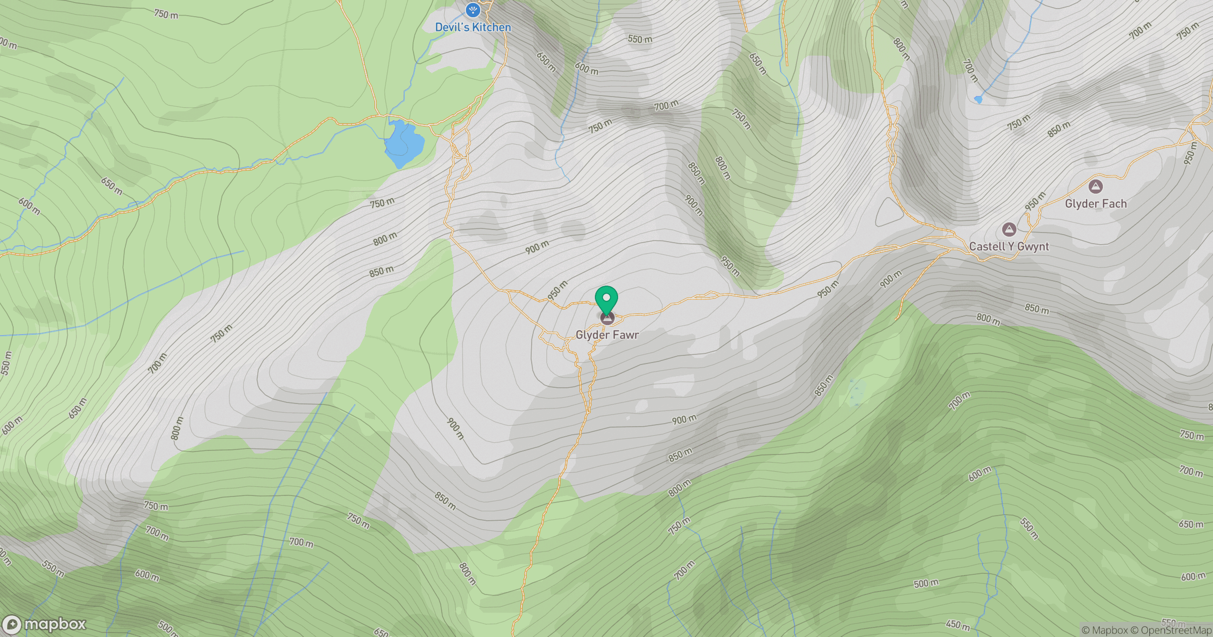 Glyder Fawr location map