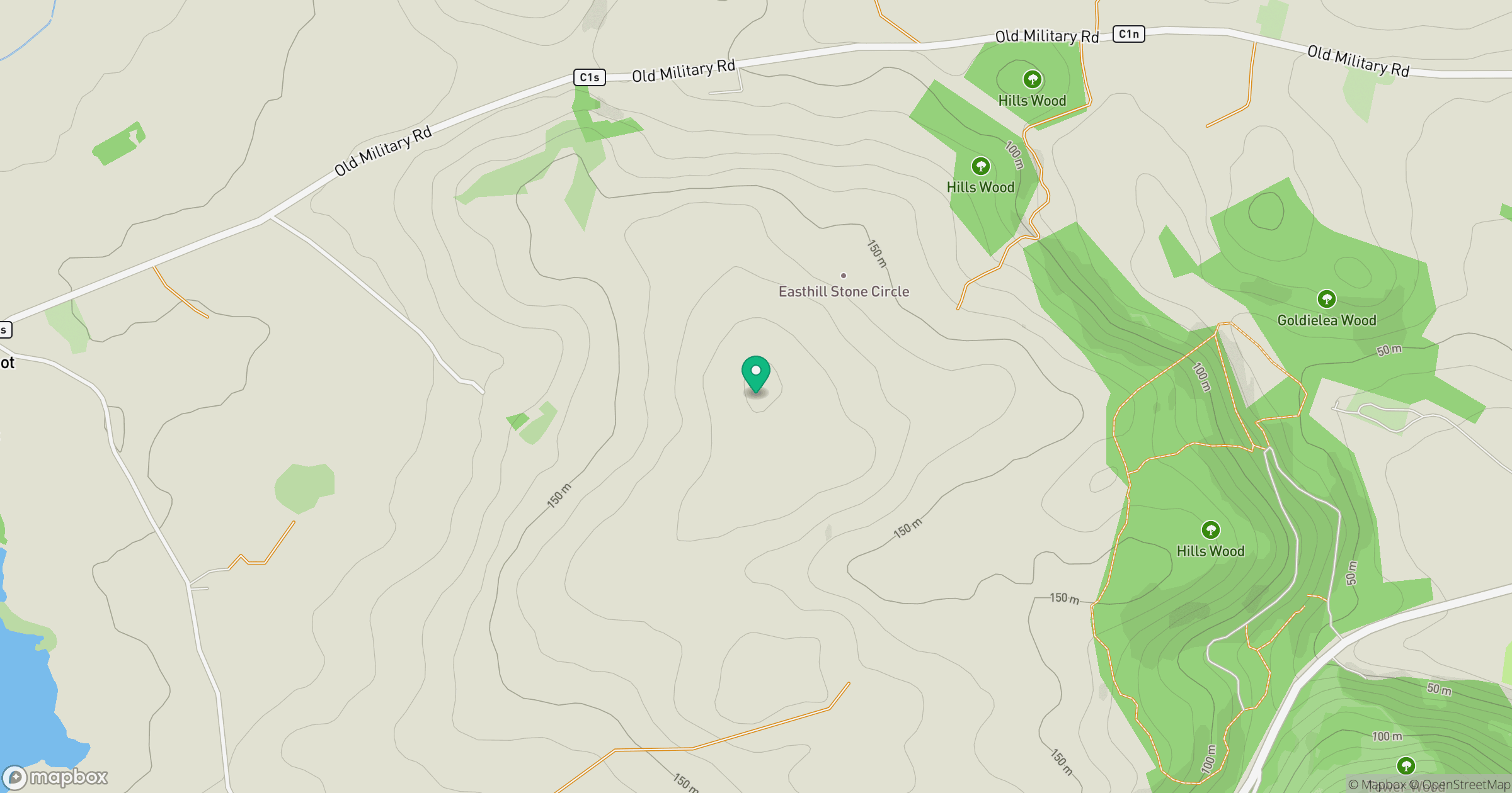 Craigmore Hill (Yeaman summit) location map