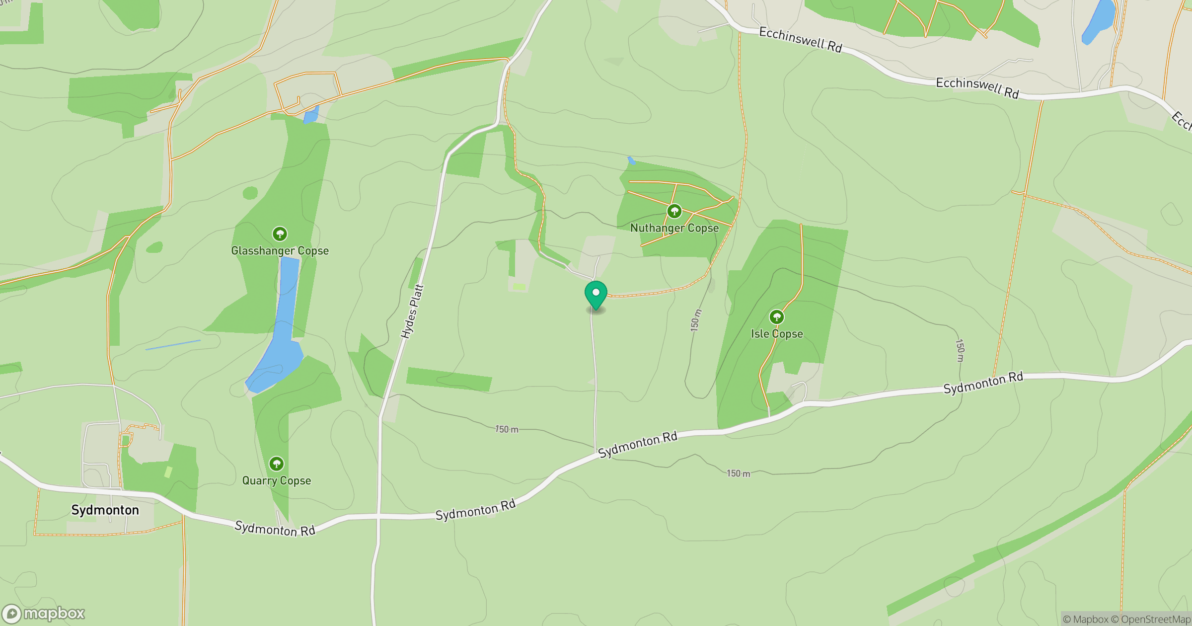 Nuthanger Hill location map