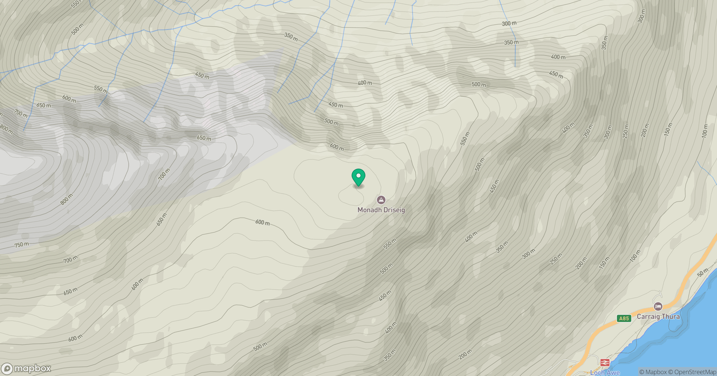 Monadh Driseig location map