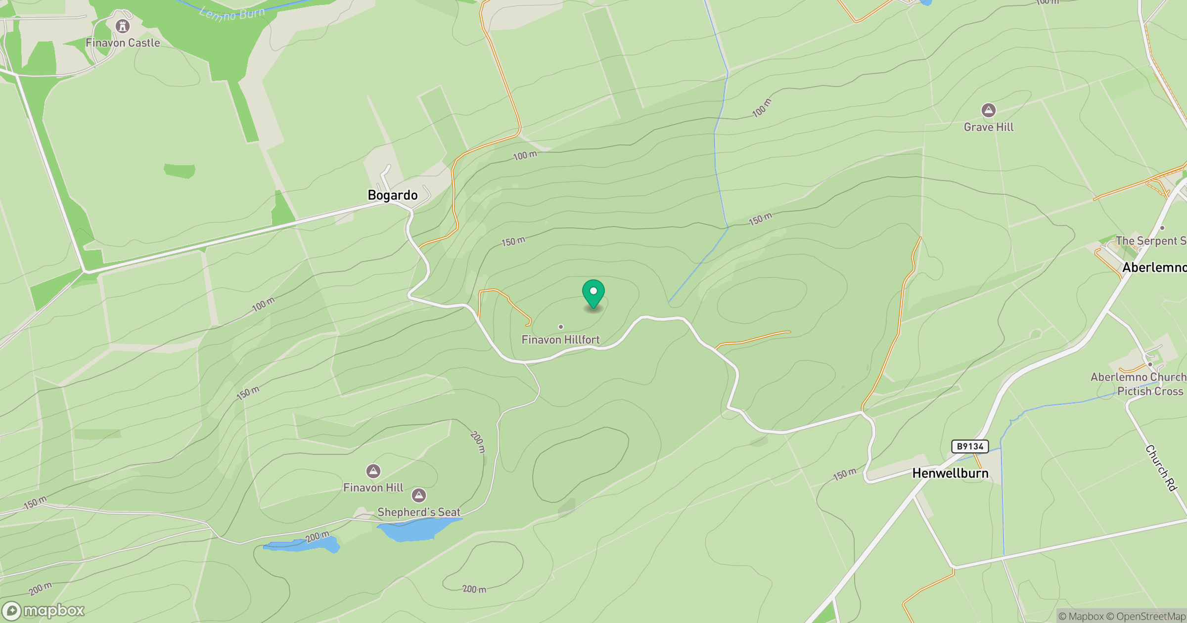 Finavon Fort location map