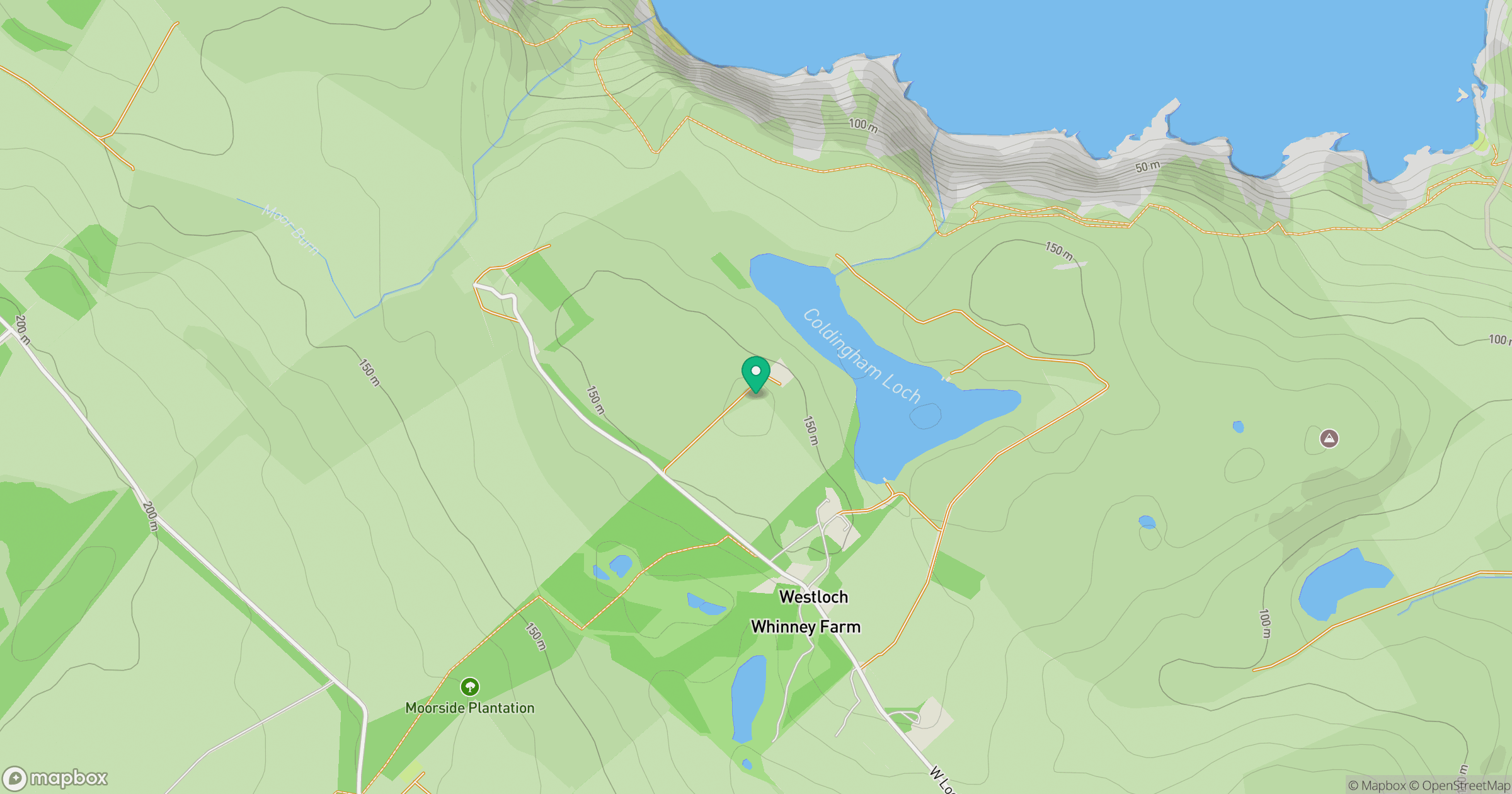 Coldingham Loch Hill location map