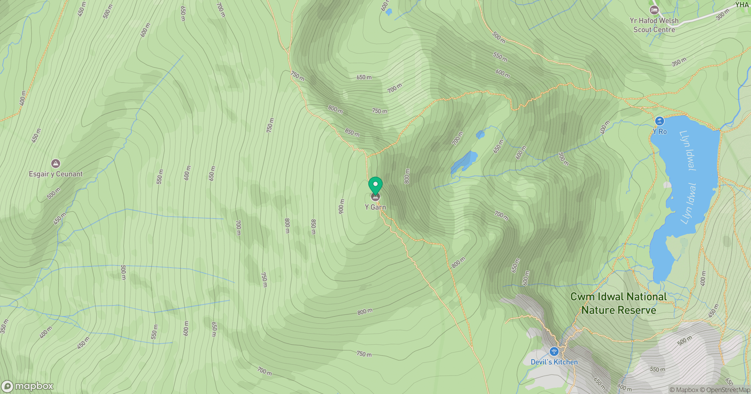 Y Garn location map
