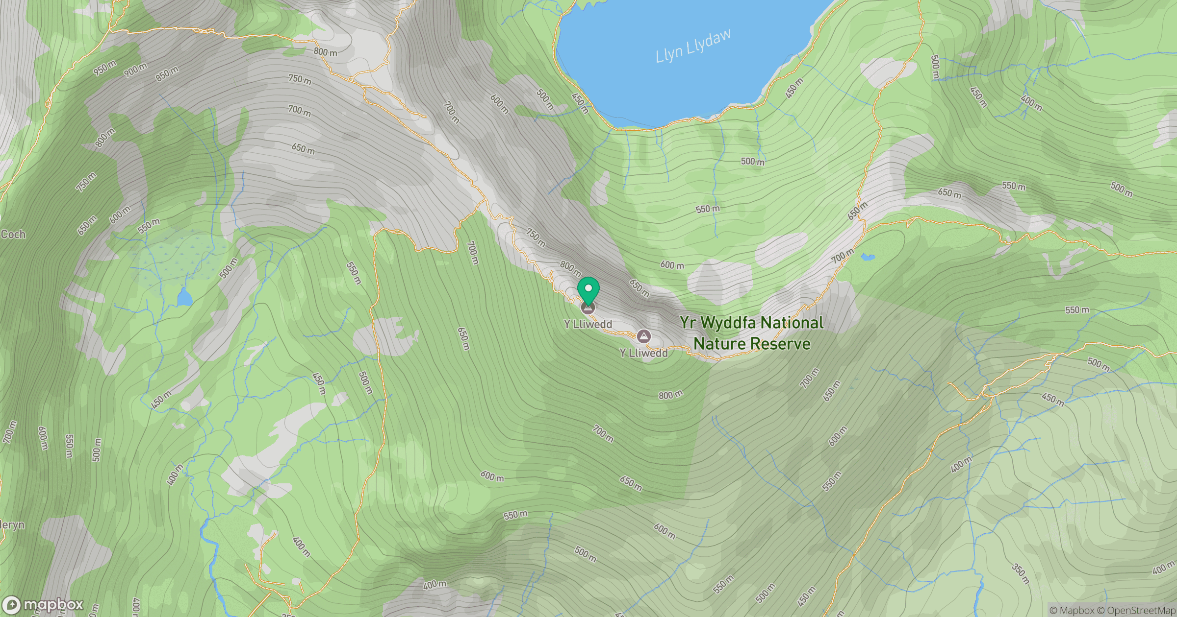 Y Lliwedd location map
