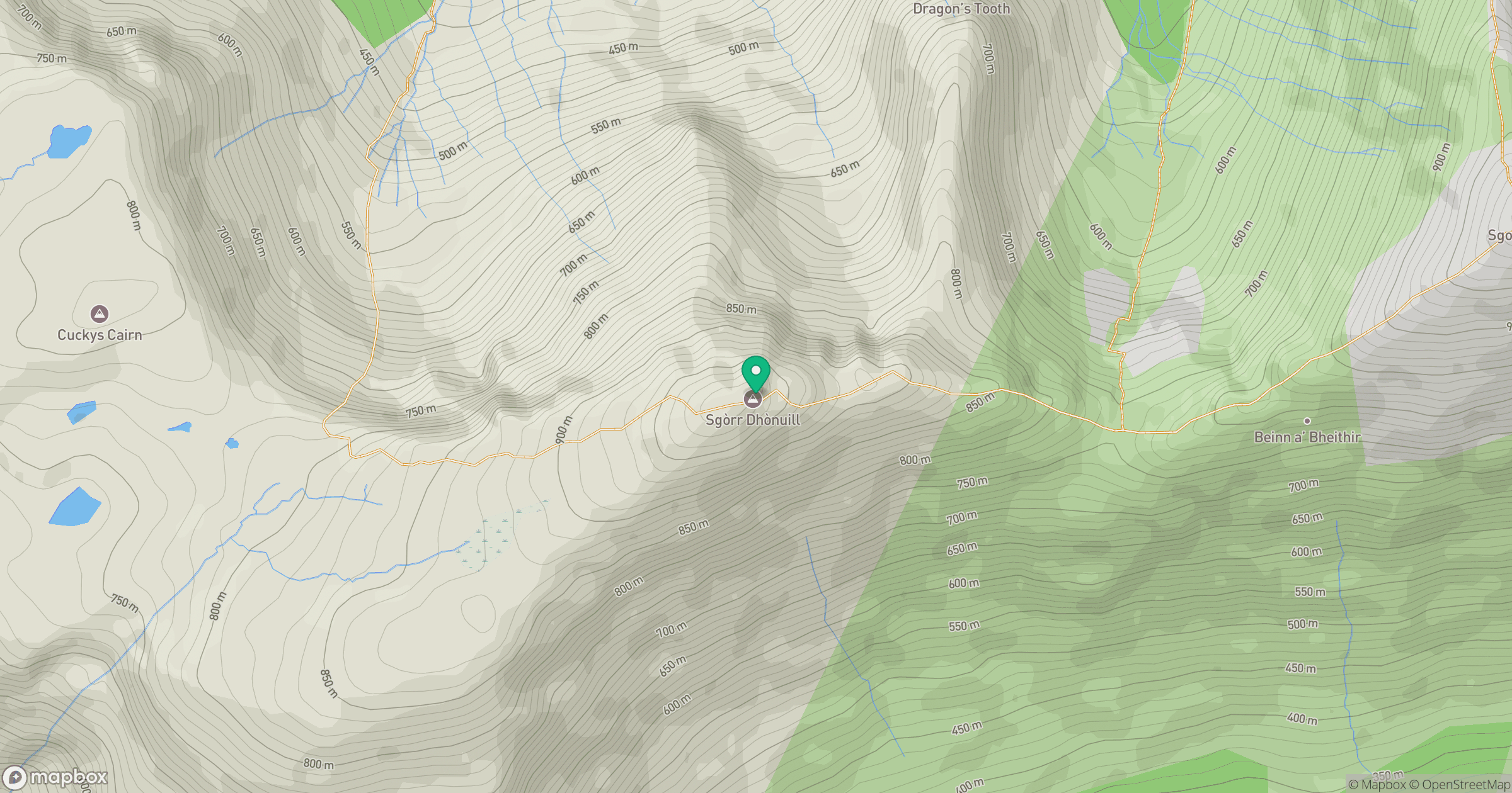 Beinn a' Bheithir - Sgorr Dhonuill location map