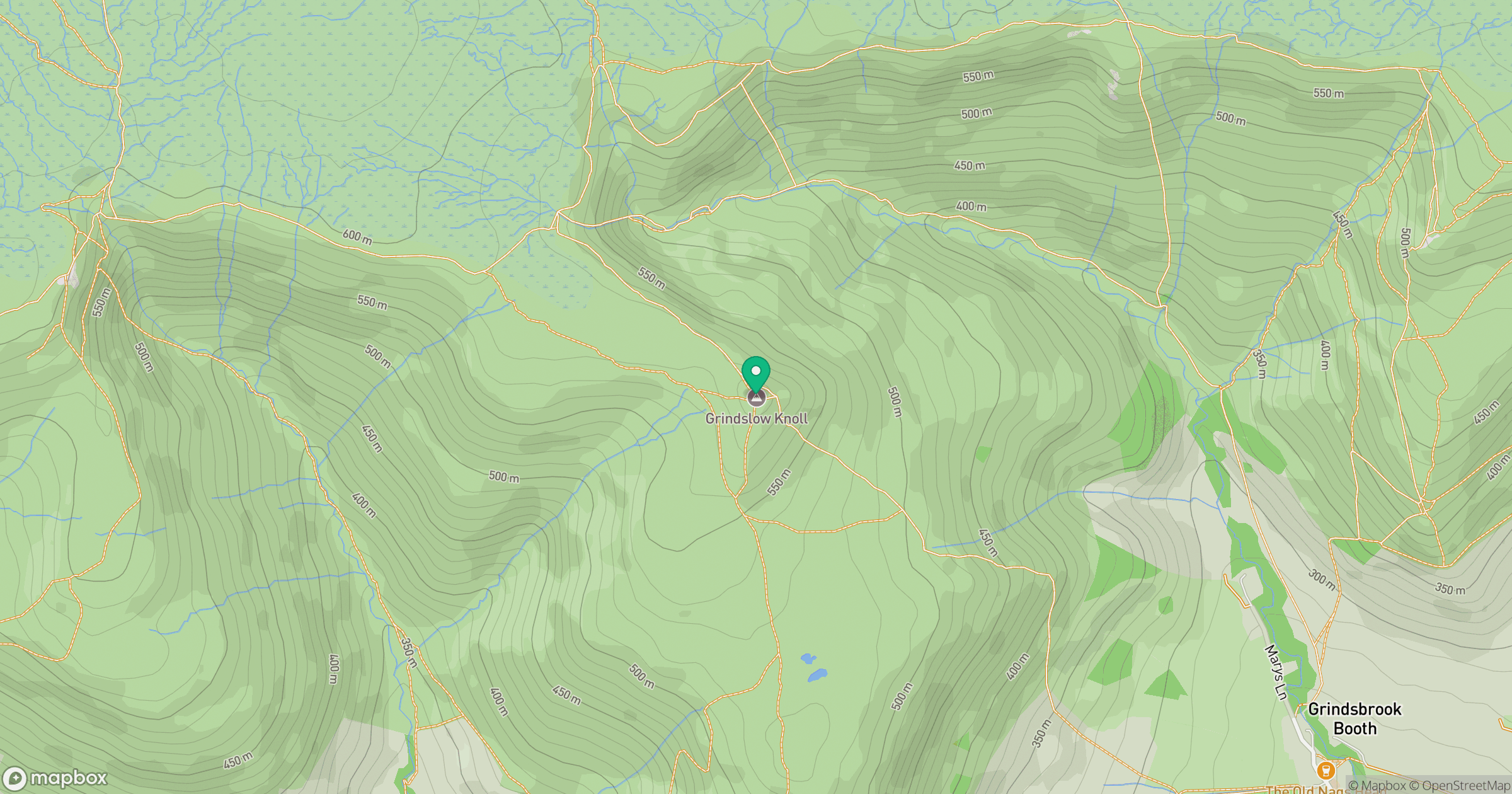 Grindslow Knoll location map