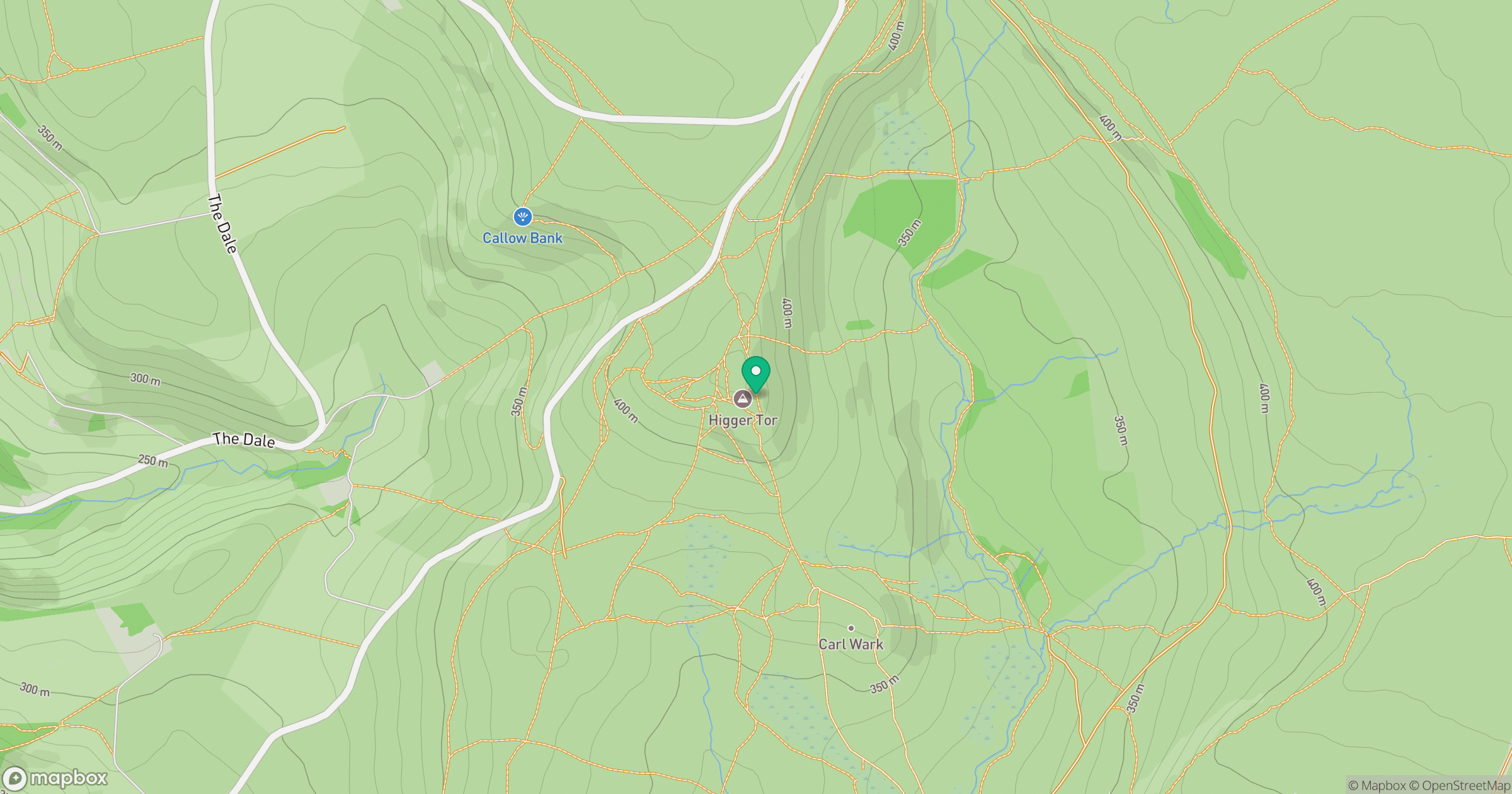 Higger Tor location map