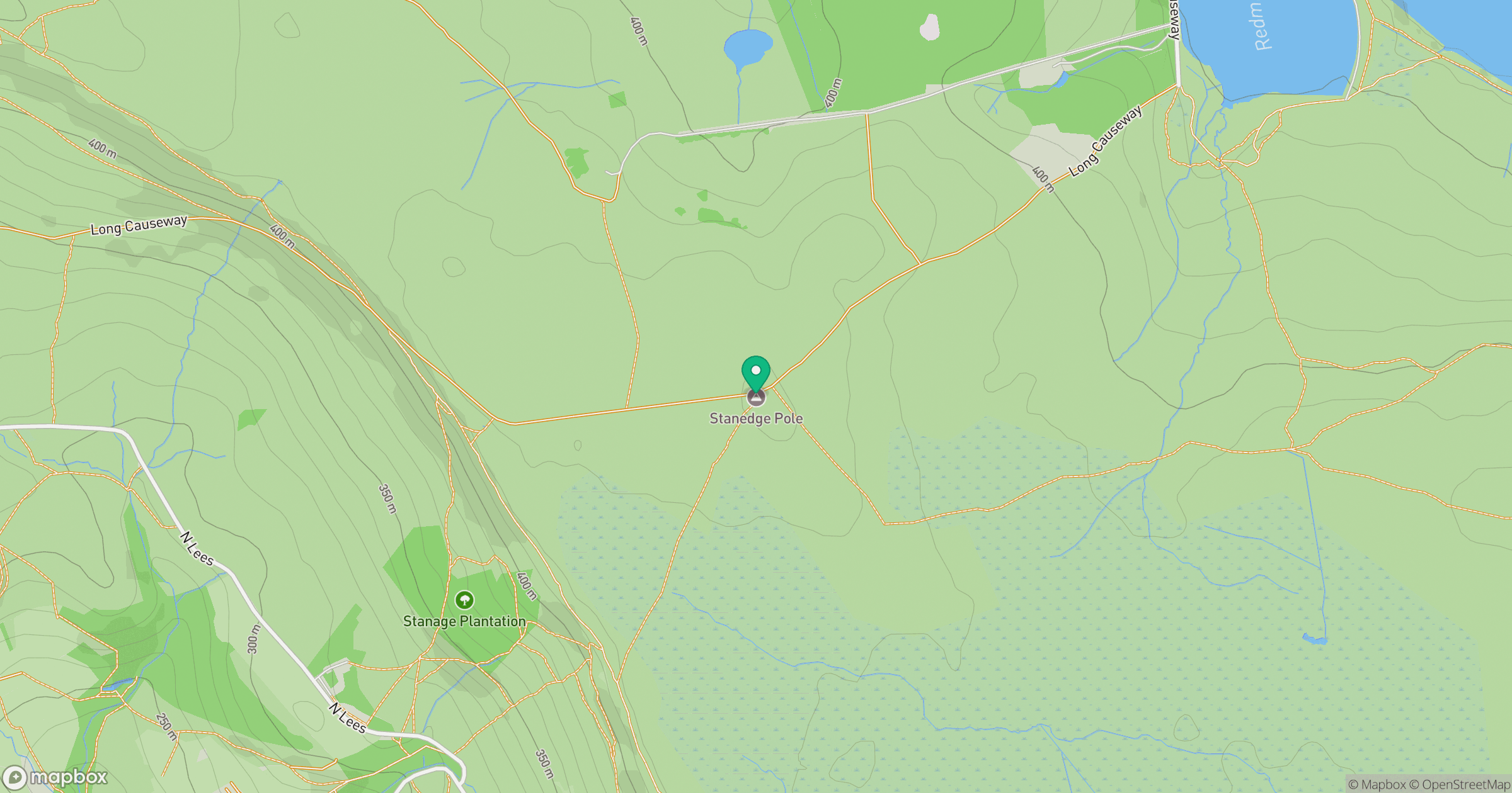 Stanedge Pole location map